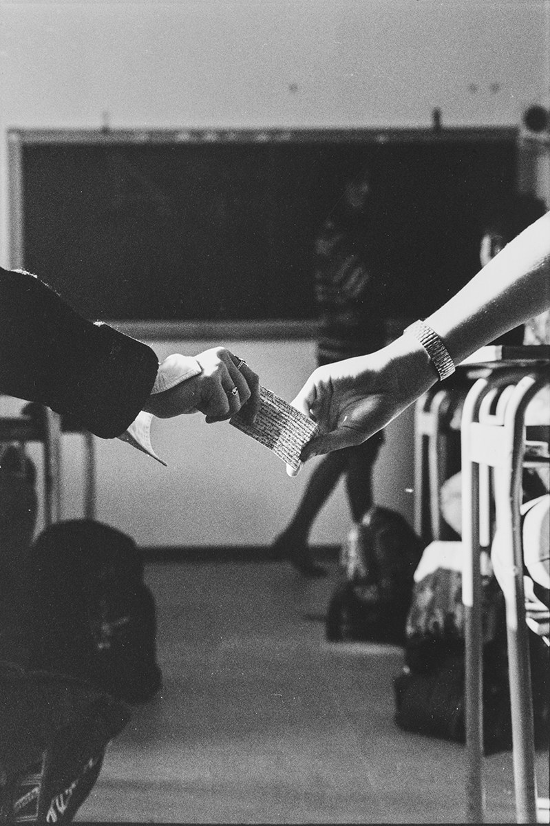 Durante un compito in classe