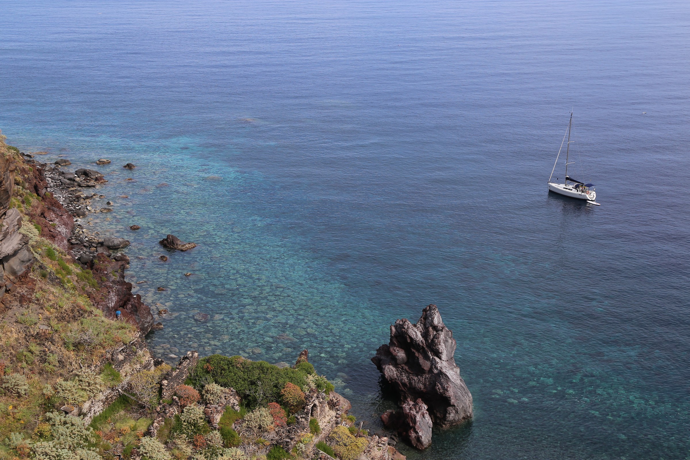 Only in the blue green sea