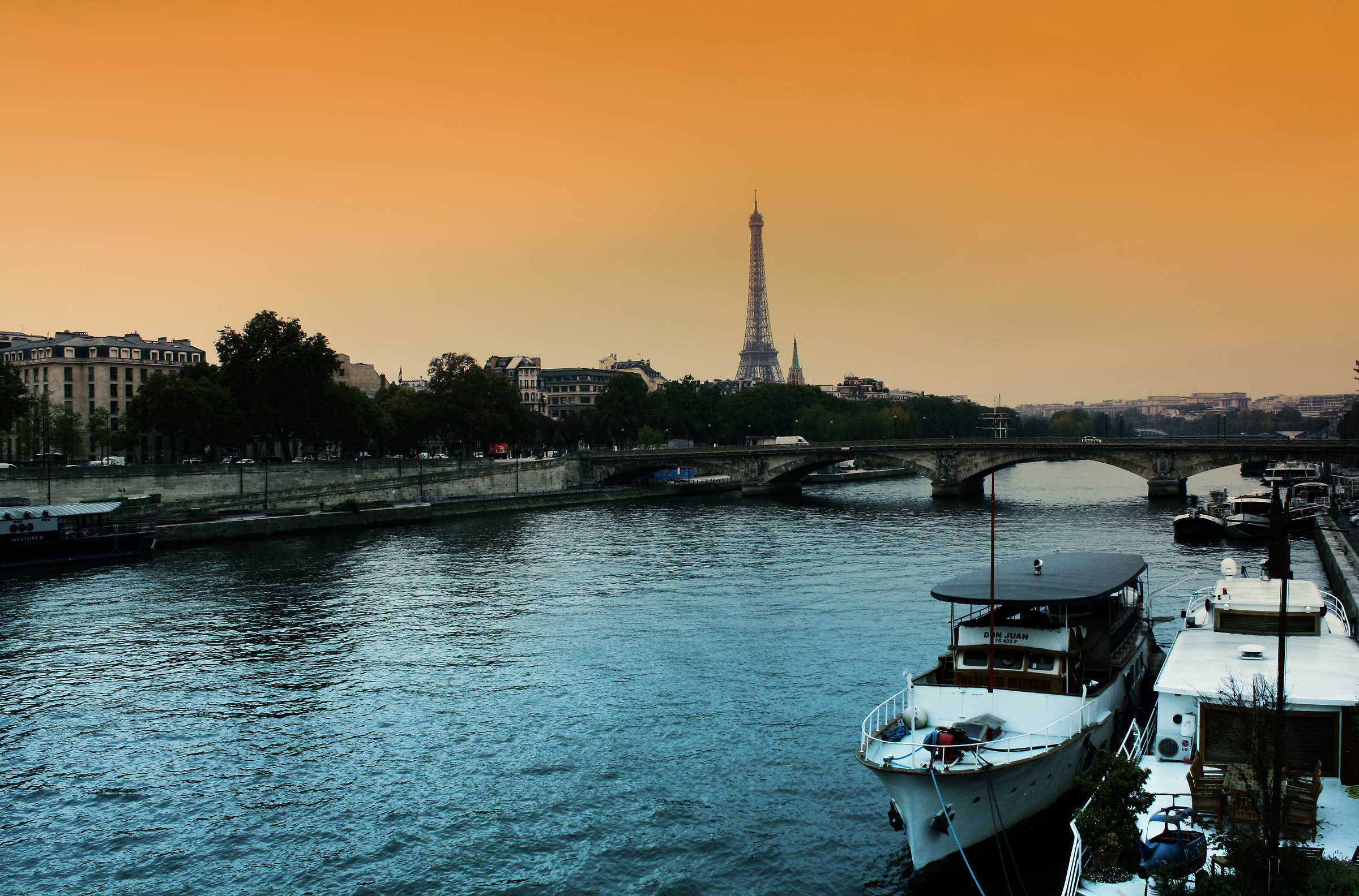 tramonto sulla senna