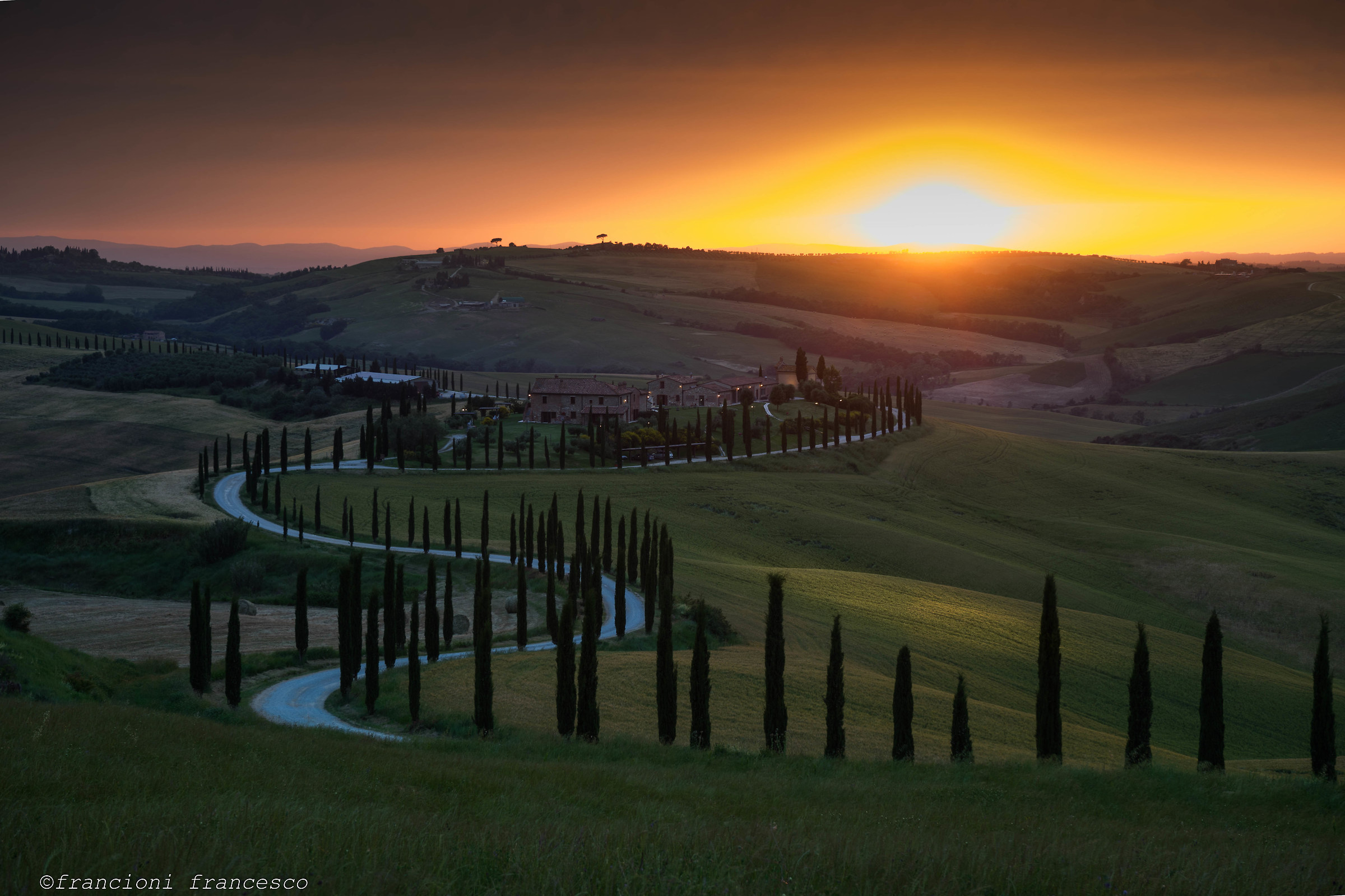 Tramonto in Val D'Orcia