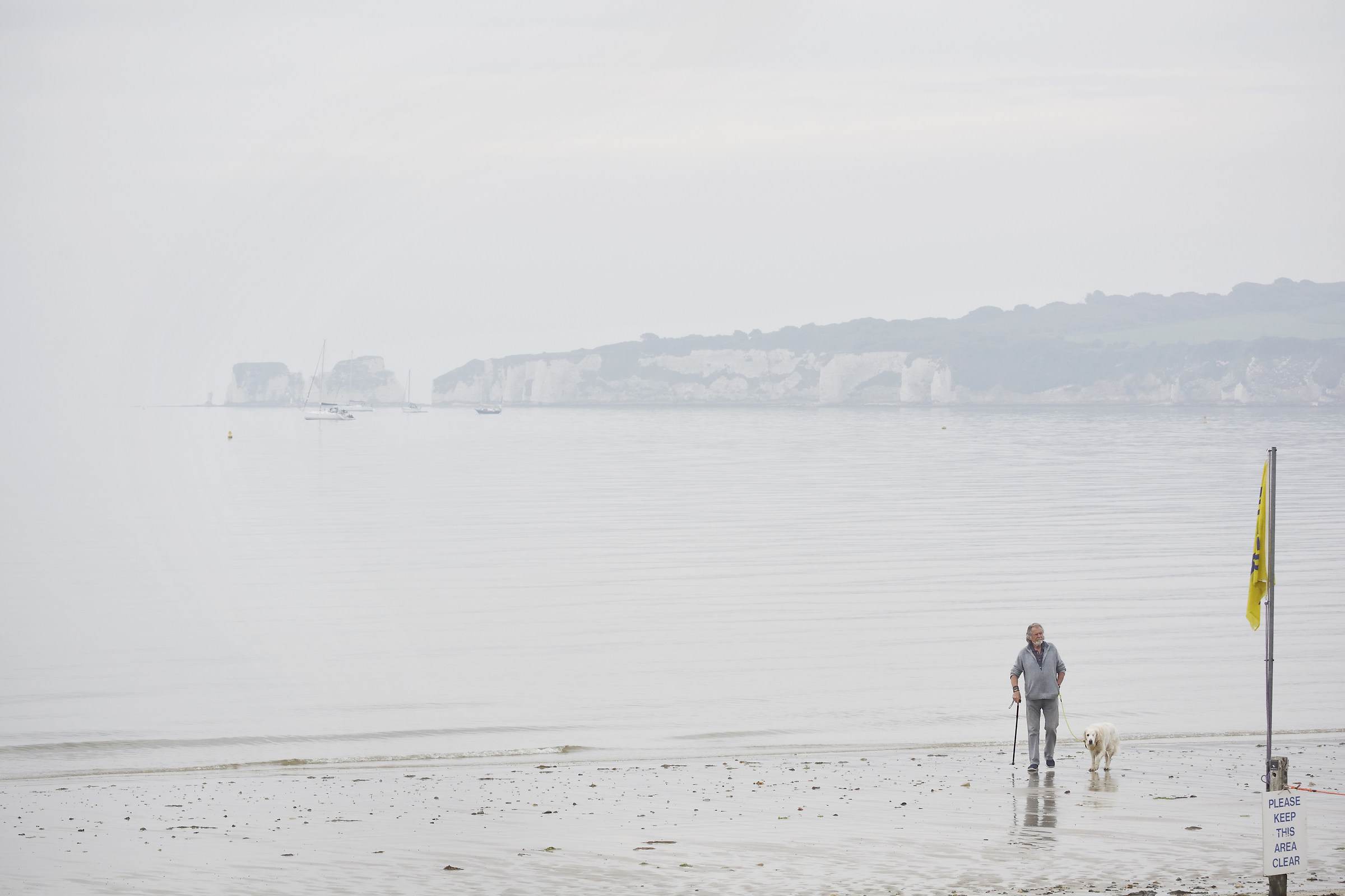 Early Morning Dog Walking - at Old Harry Rocks
