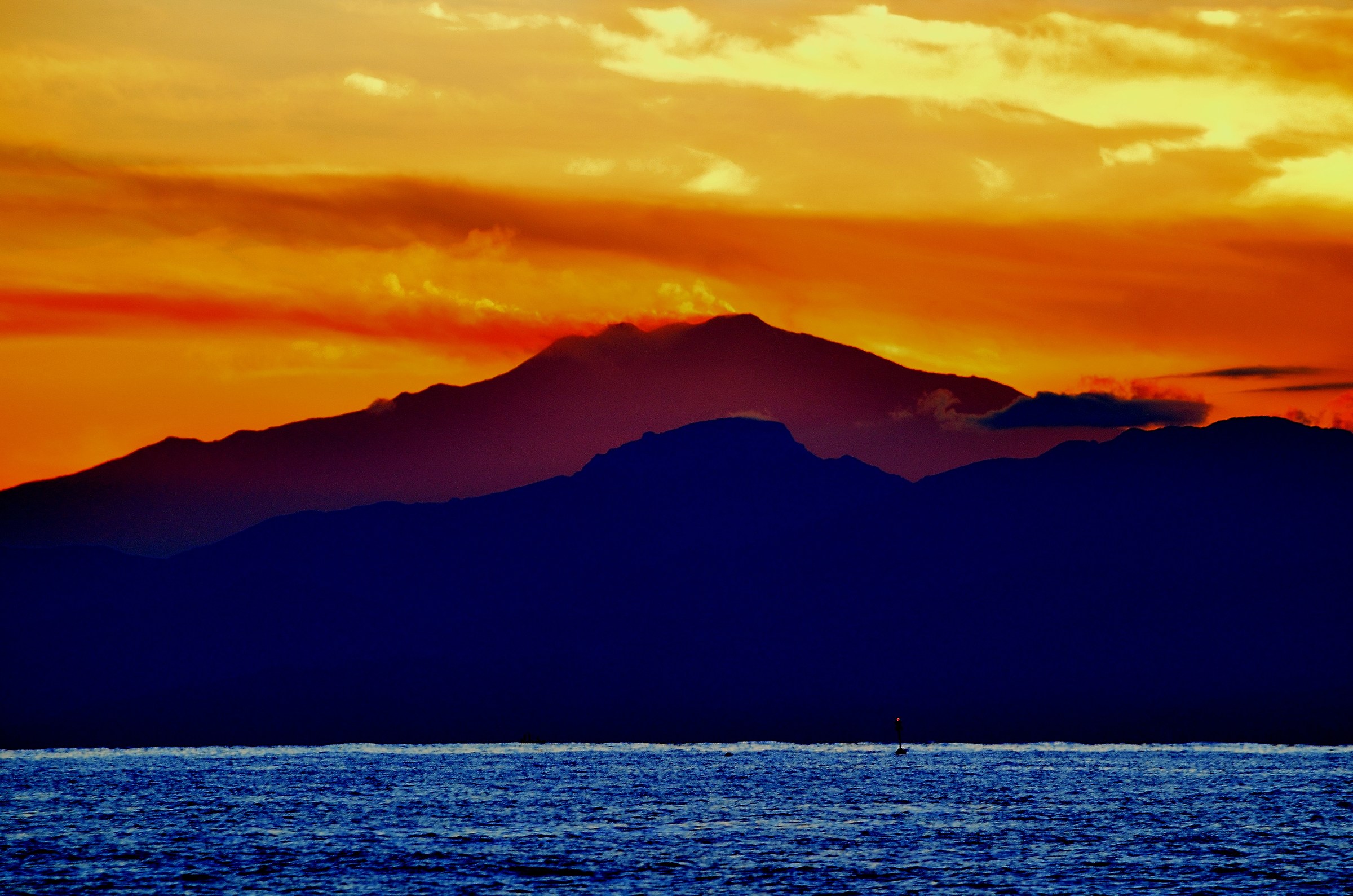 Mount Etna view from Palmi