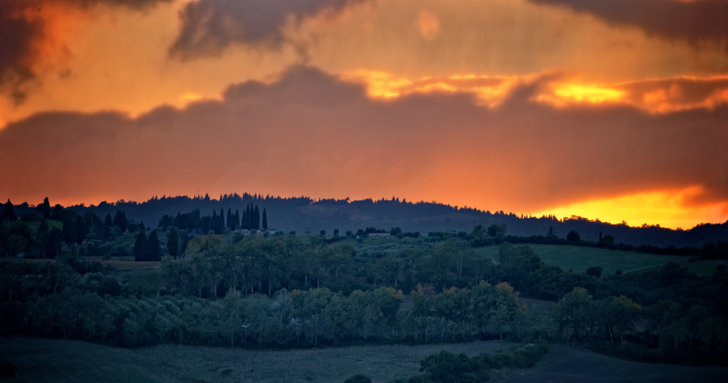 Val d'Orcia at sunset