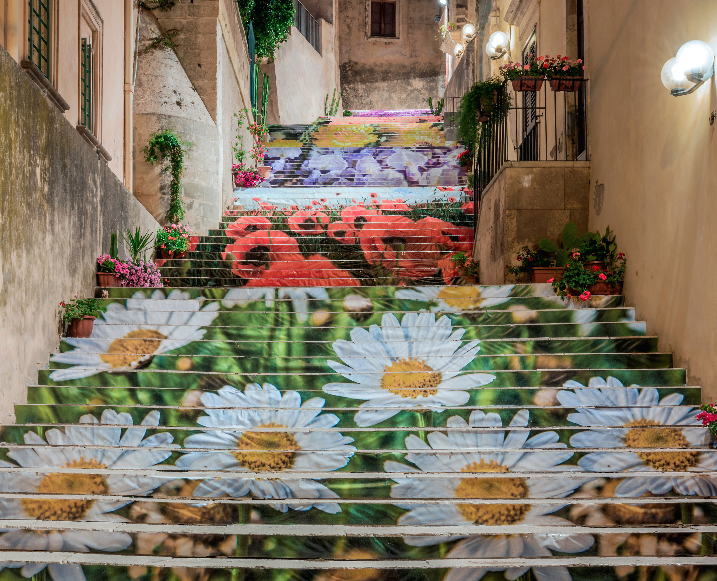 Scalinata in fiore