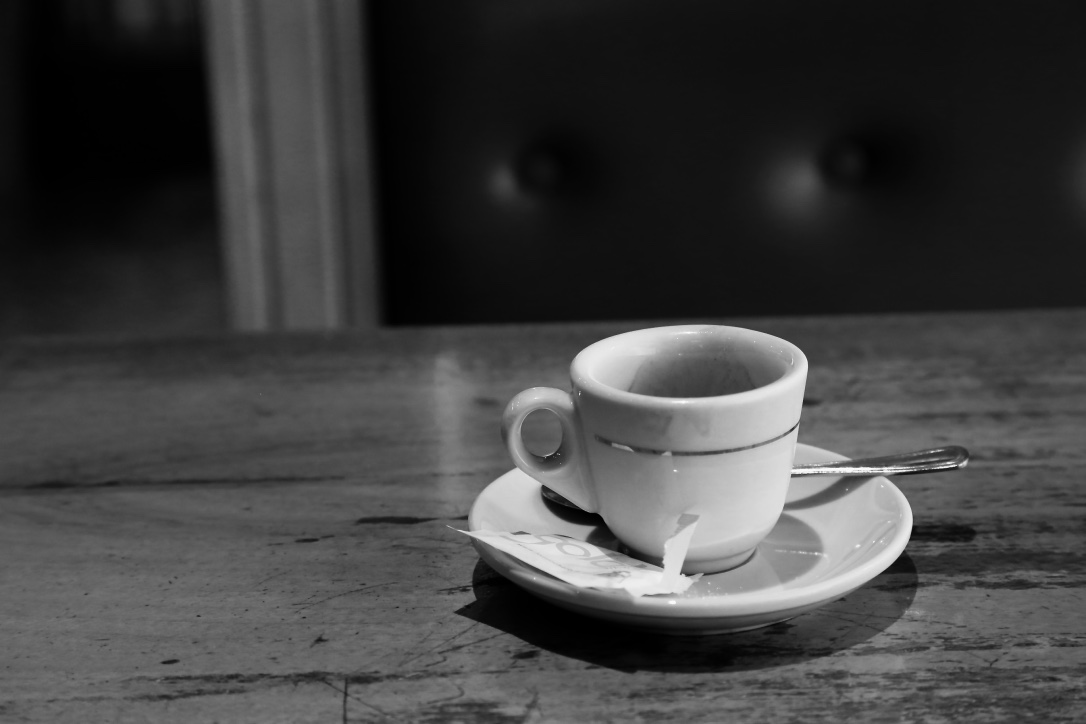 at the bar, alone ...