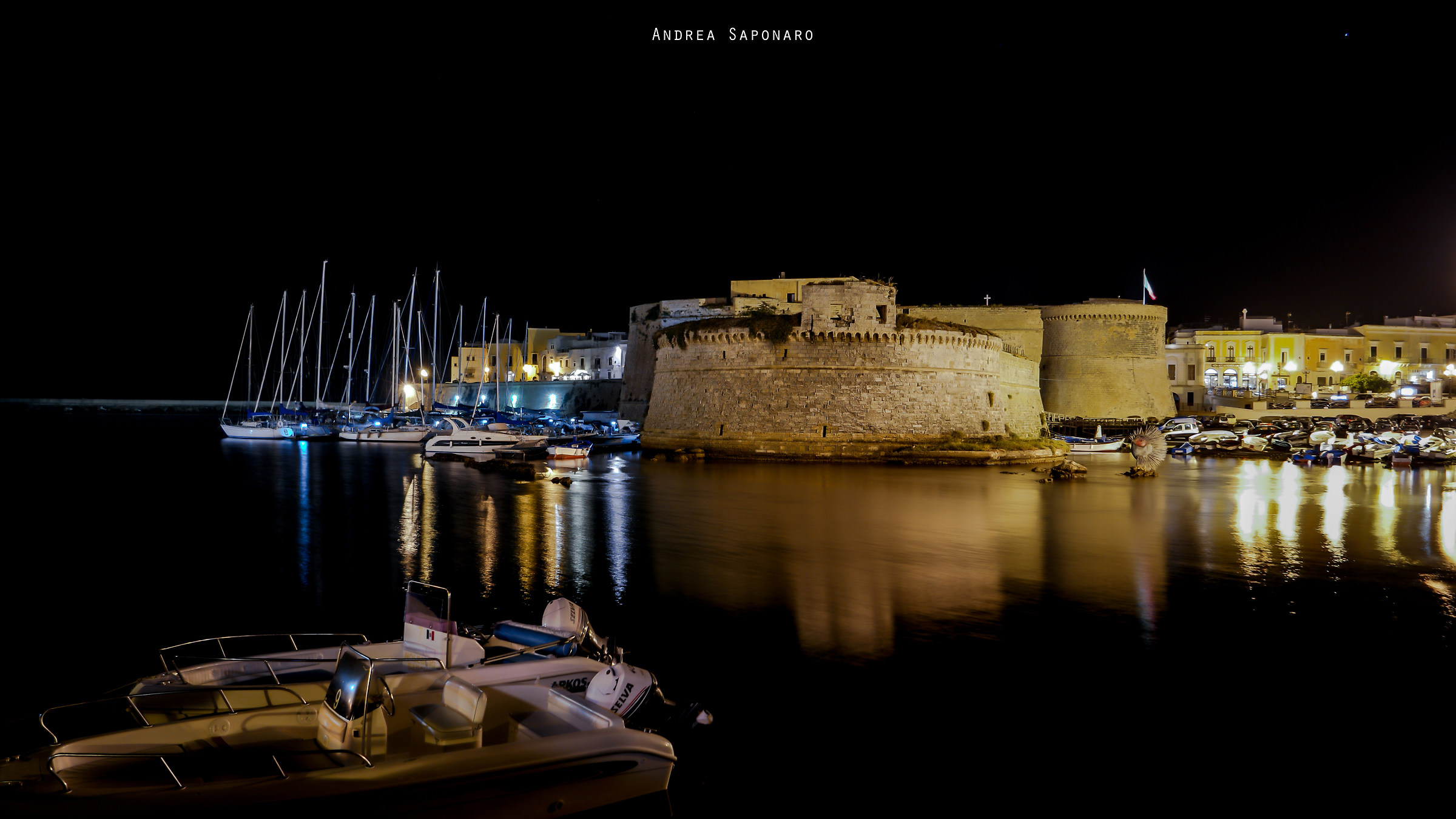 Angevin Castle at night