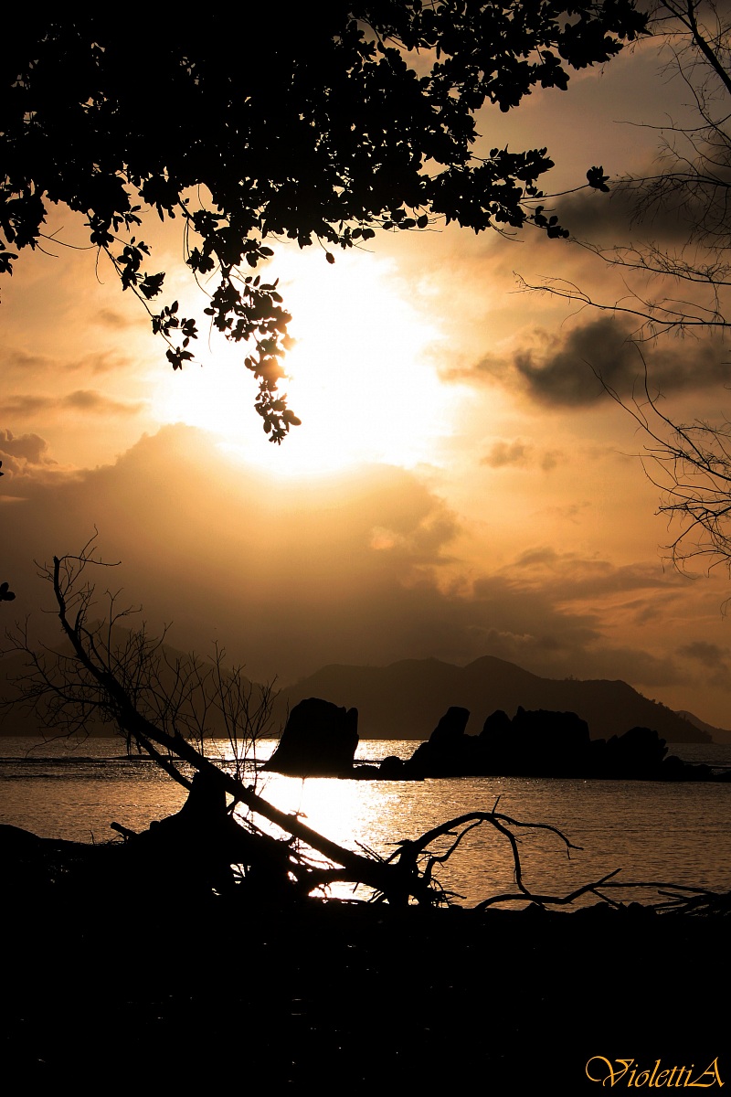 Sunset in La Passe - Seychelles