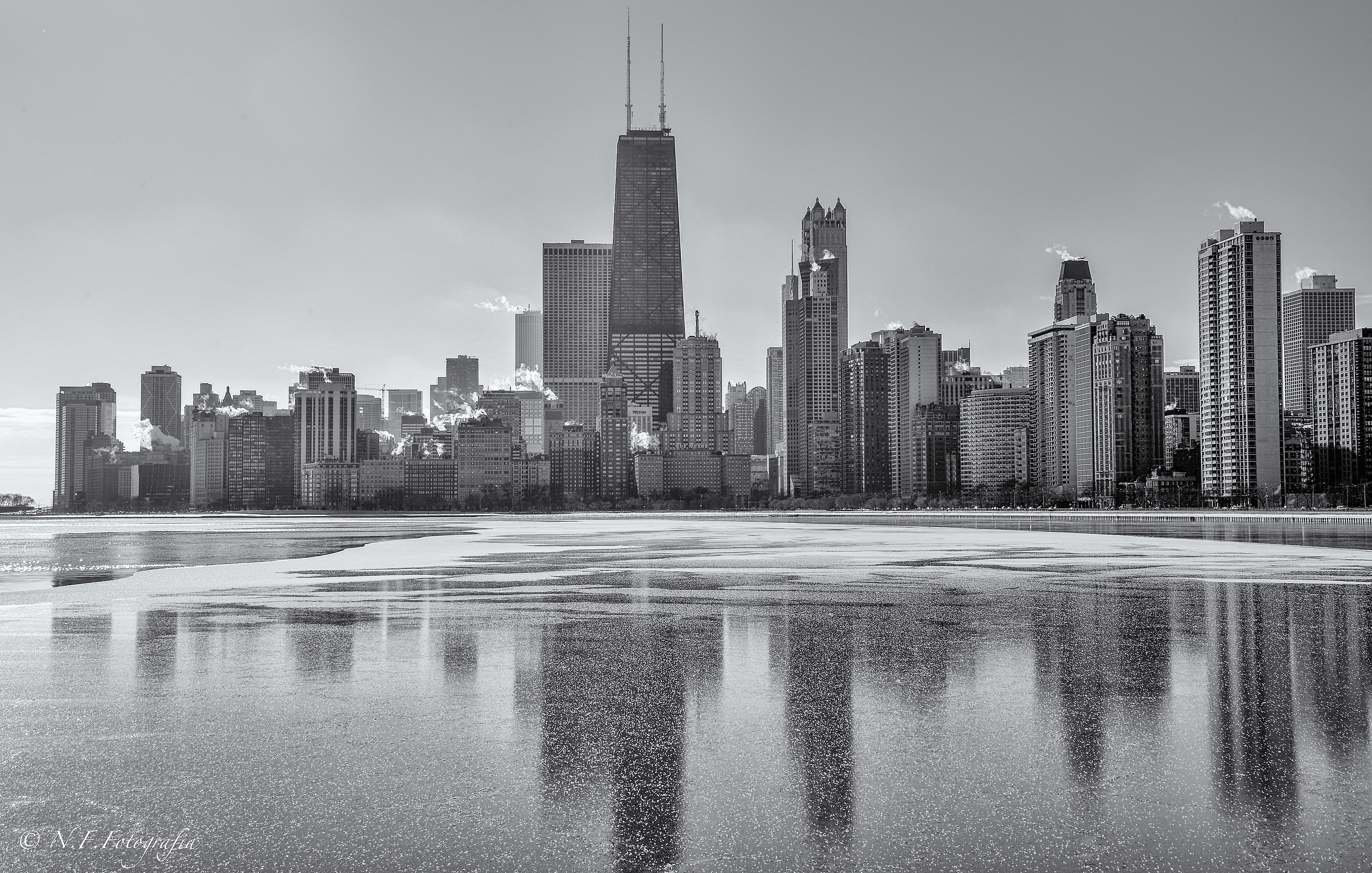 Chicago Skyline B/W