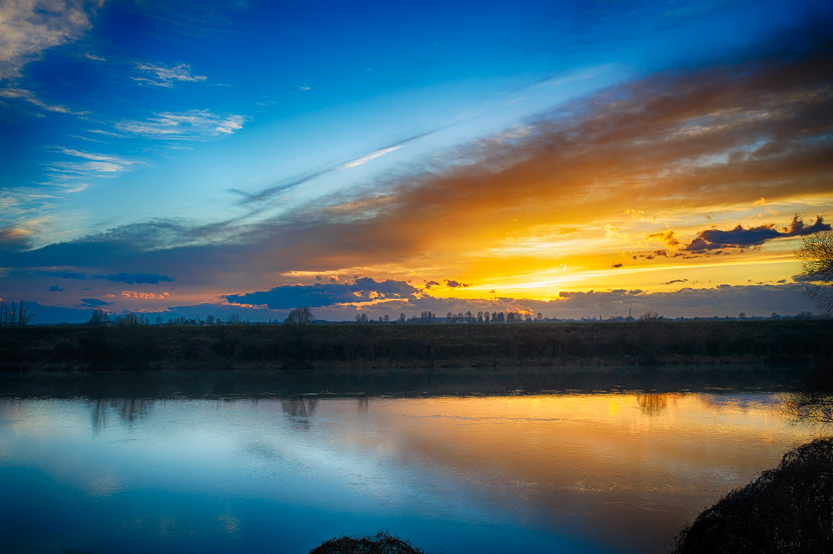tramonto sull'Adige