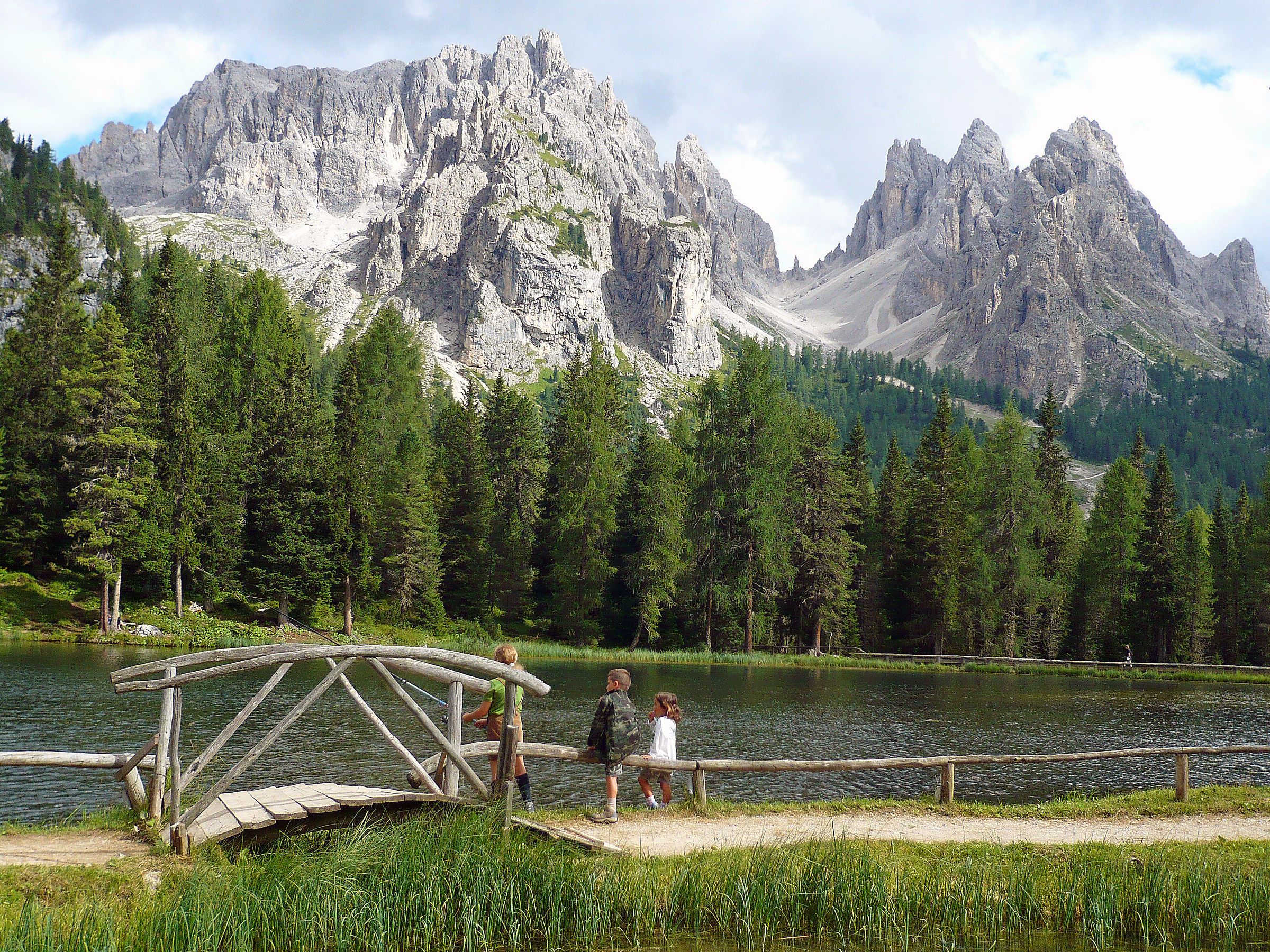small lake in the Dolomites