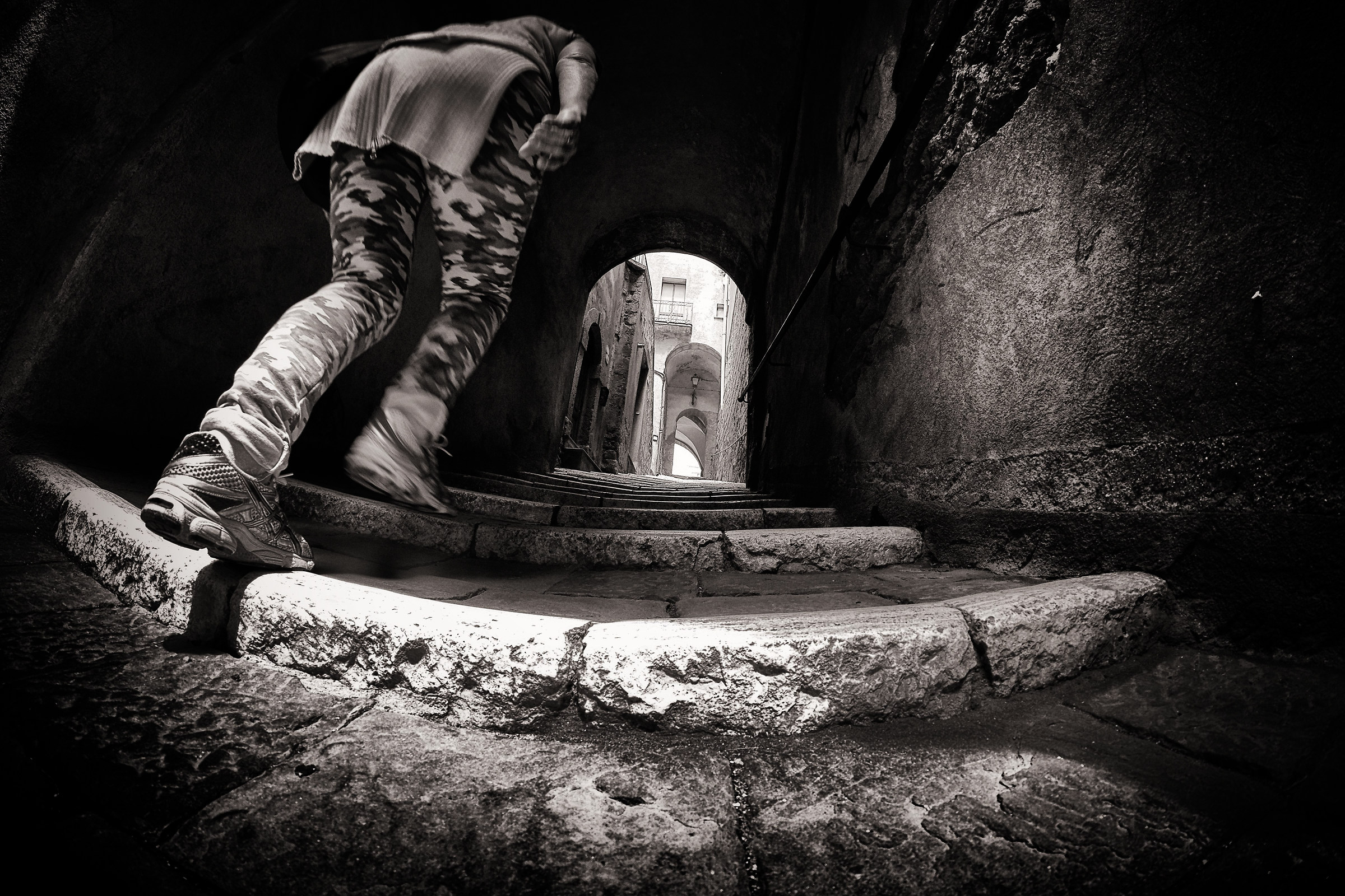 going up to the old village