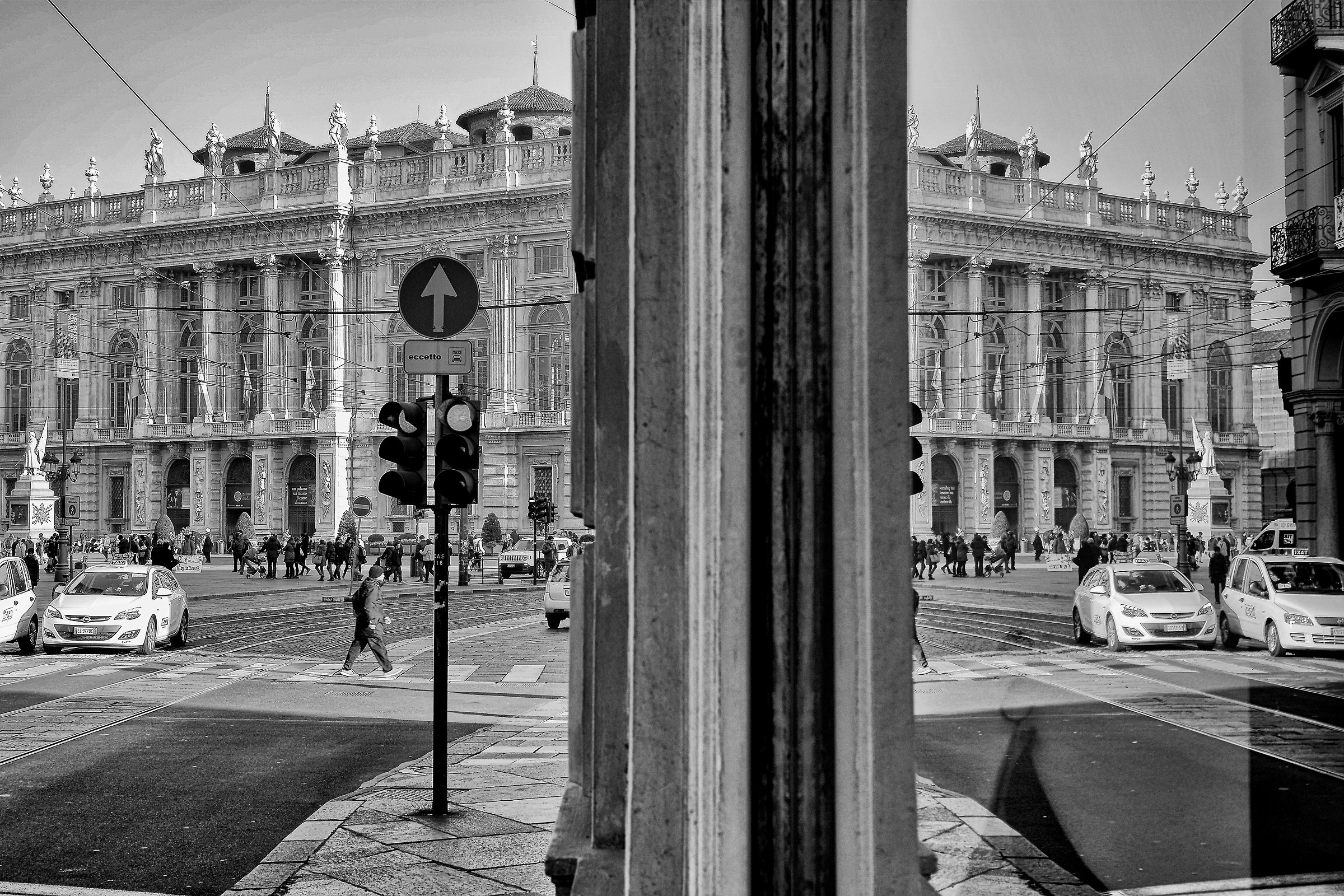 reflection of Palazzo Madama