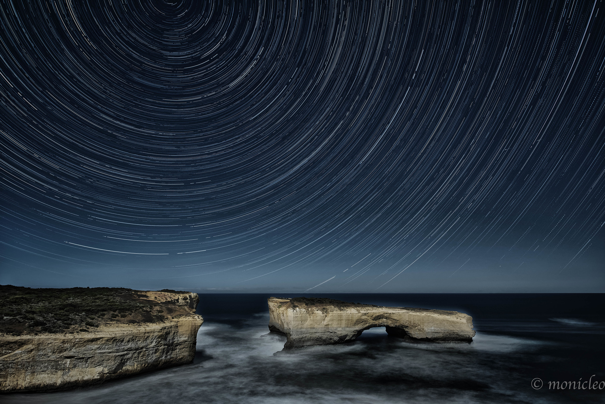 A Star Trail at The London Bridge
