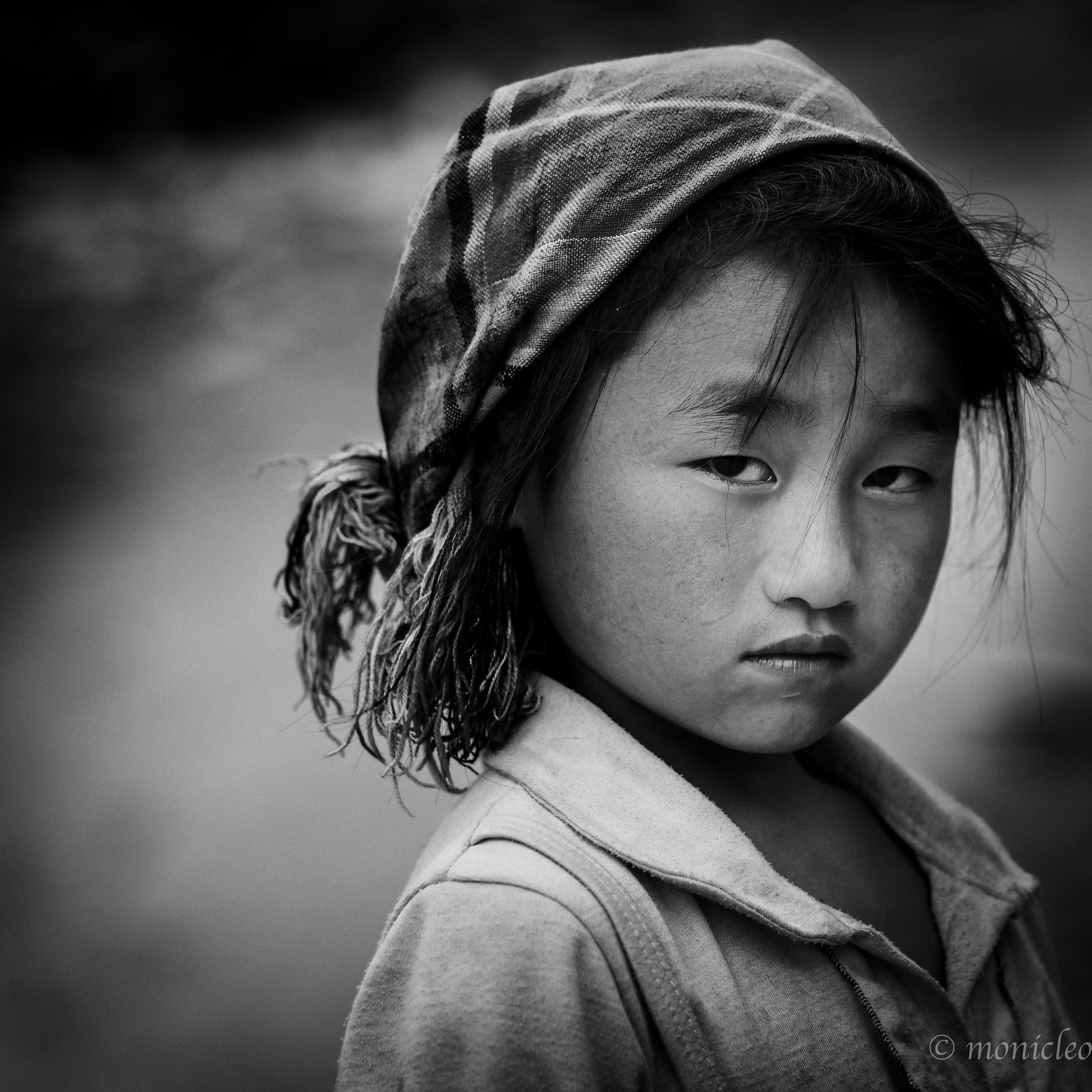 A little girl of the Hmong ethnic minority