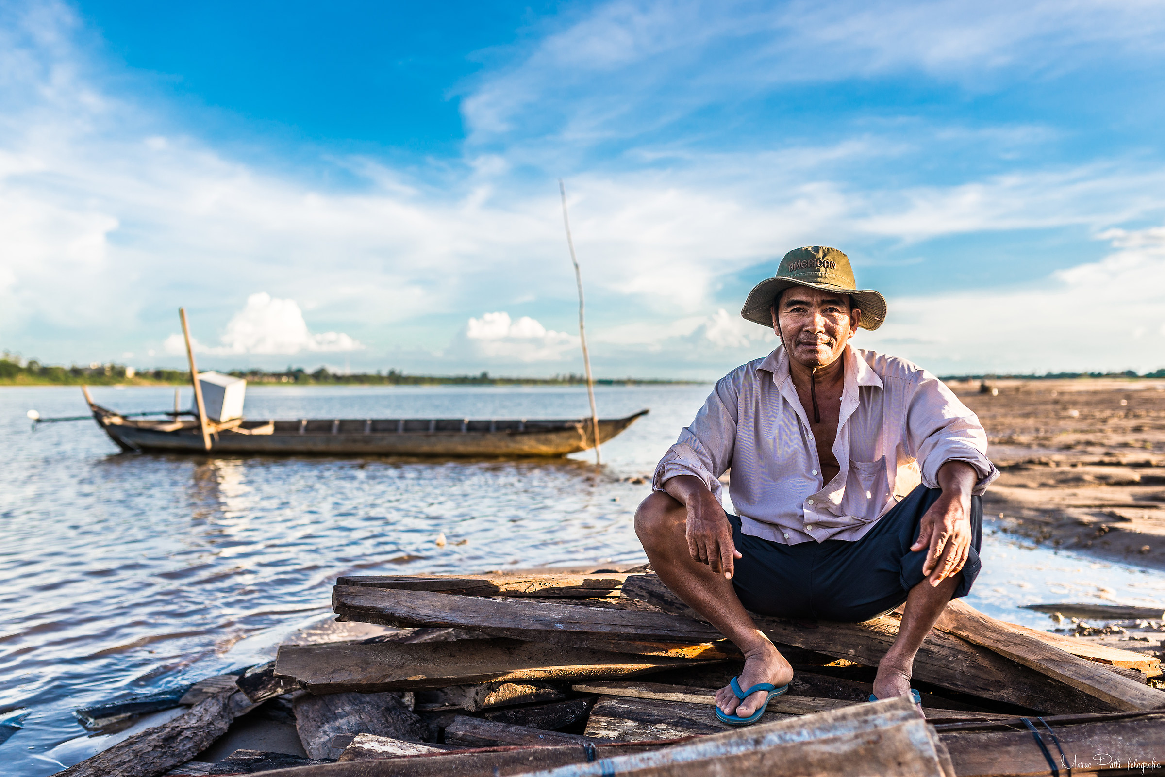 The fisherman on the Mekong