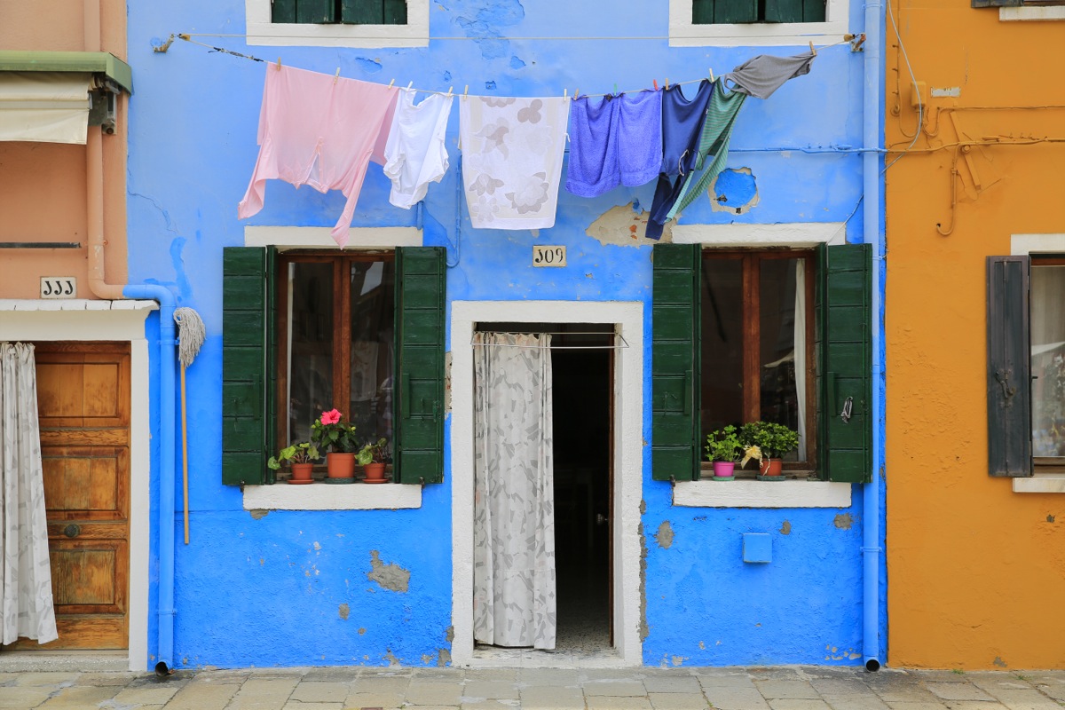 Clothes hanging in Burano (Venice)
