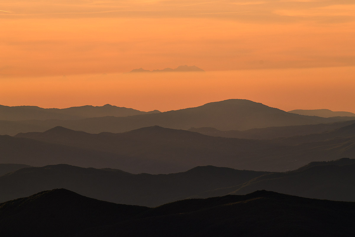 Appennini al tramonto
