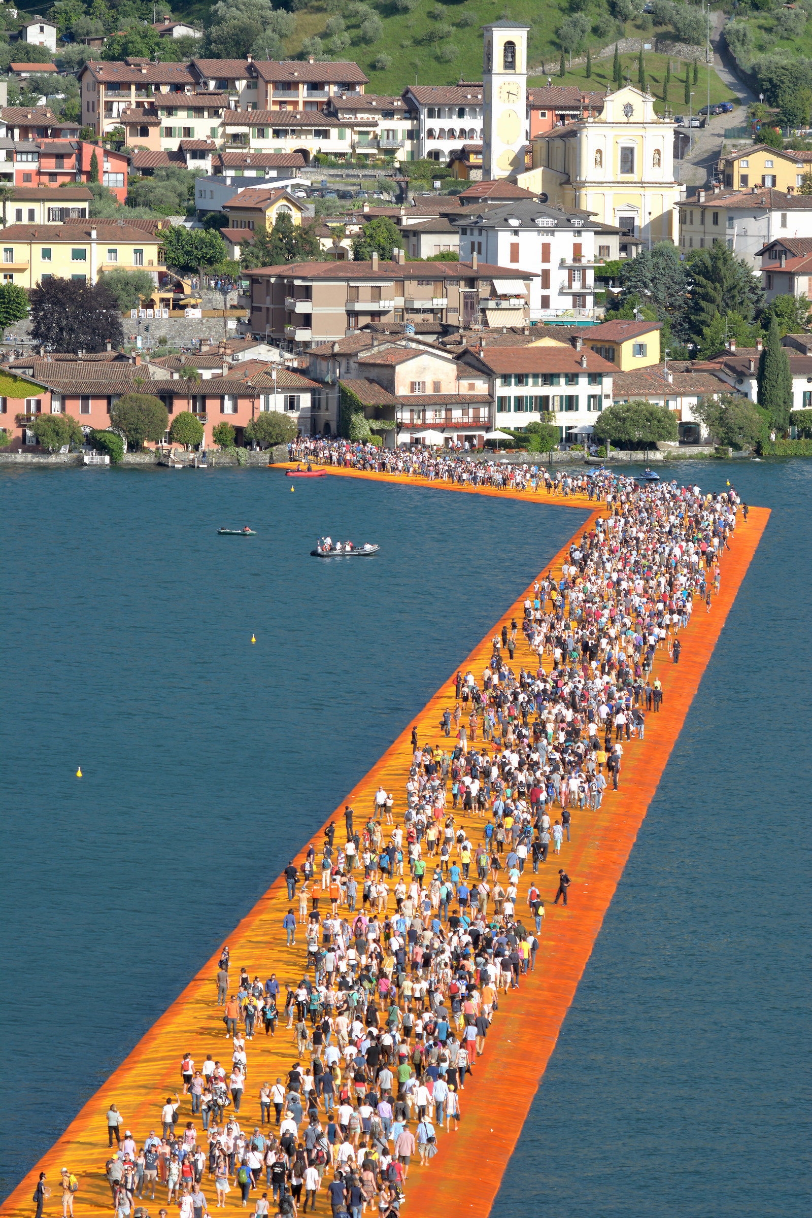 The Floating Piers (looking to Sulzano)
