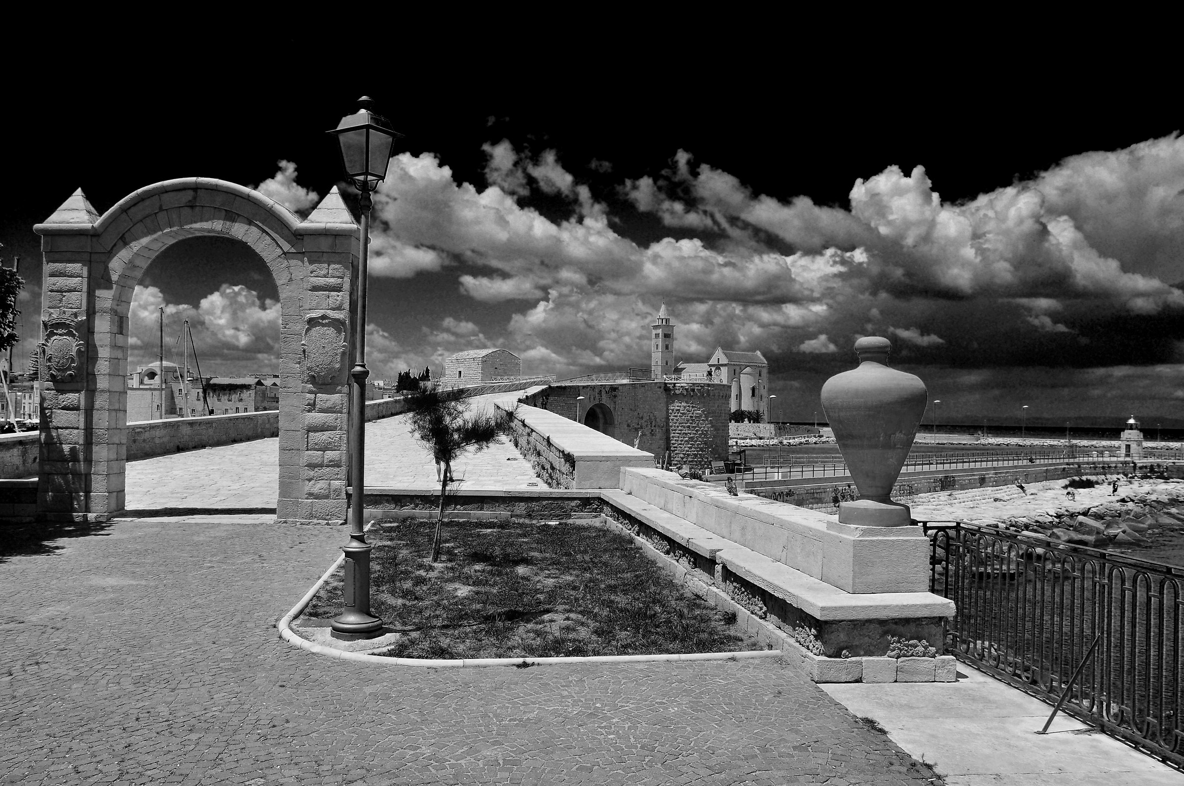 la bella Trani in b.n.