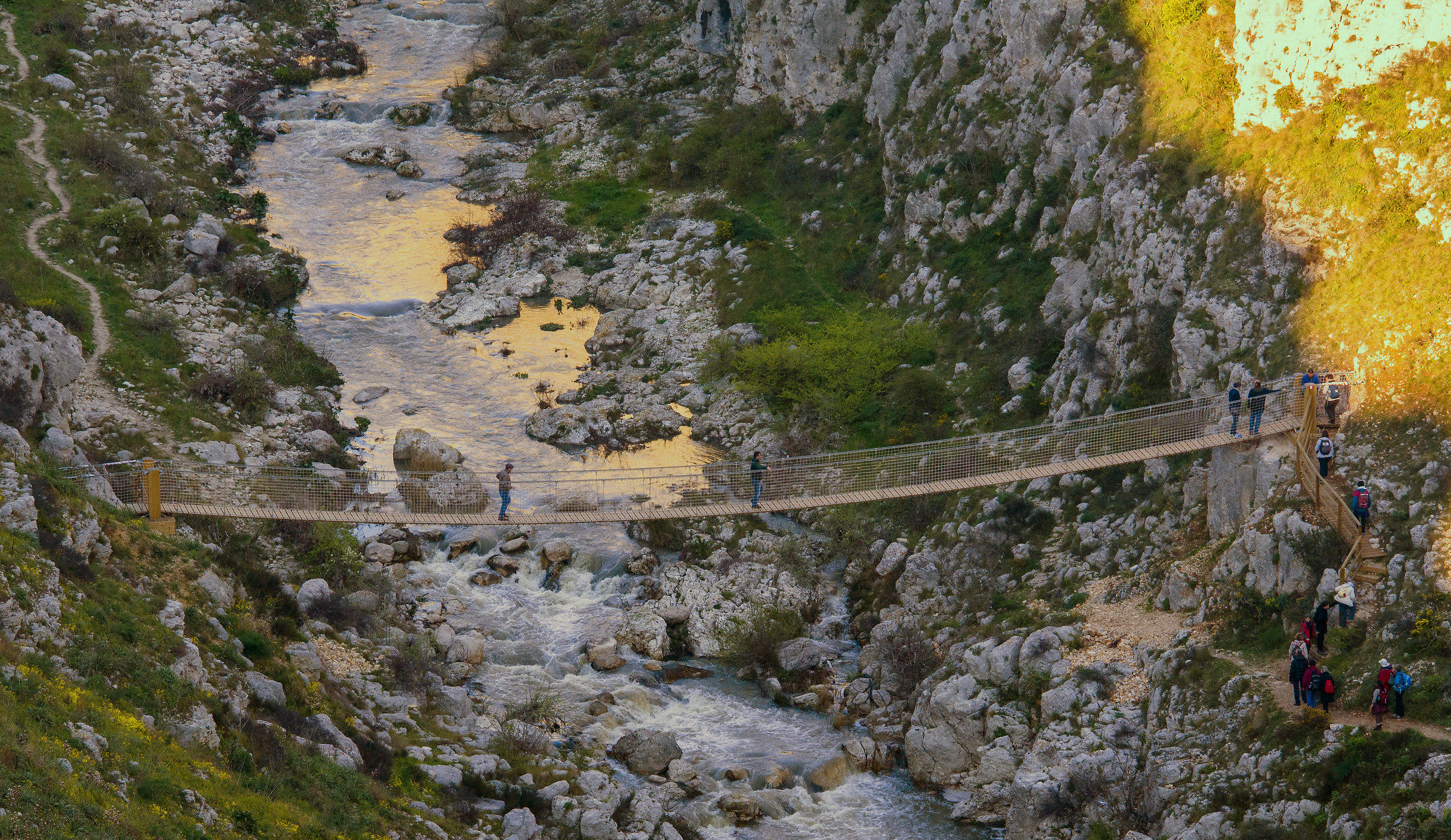 The boardwalk (aka "Tibetan bridge")