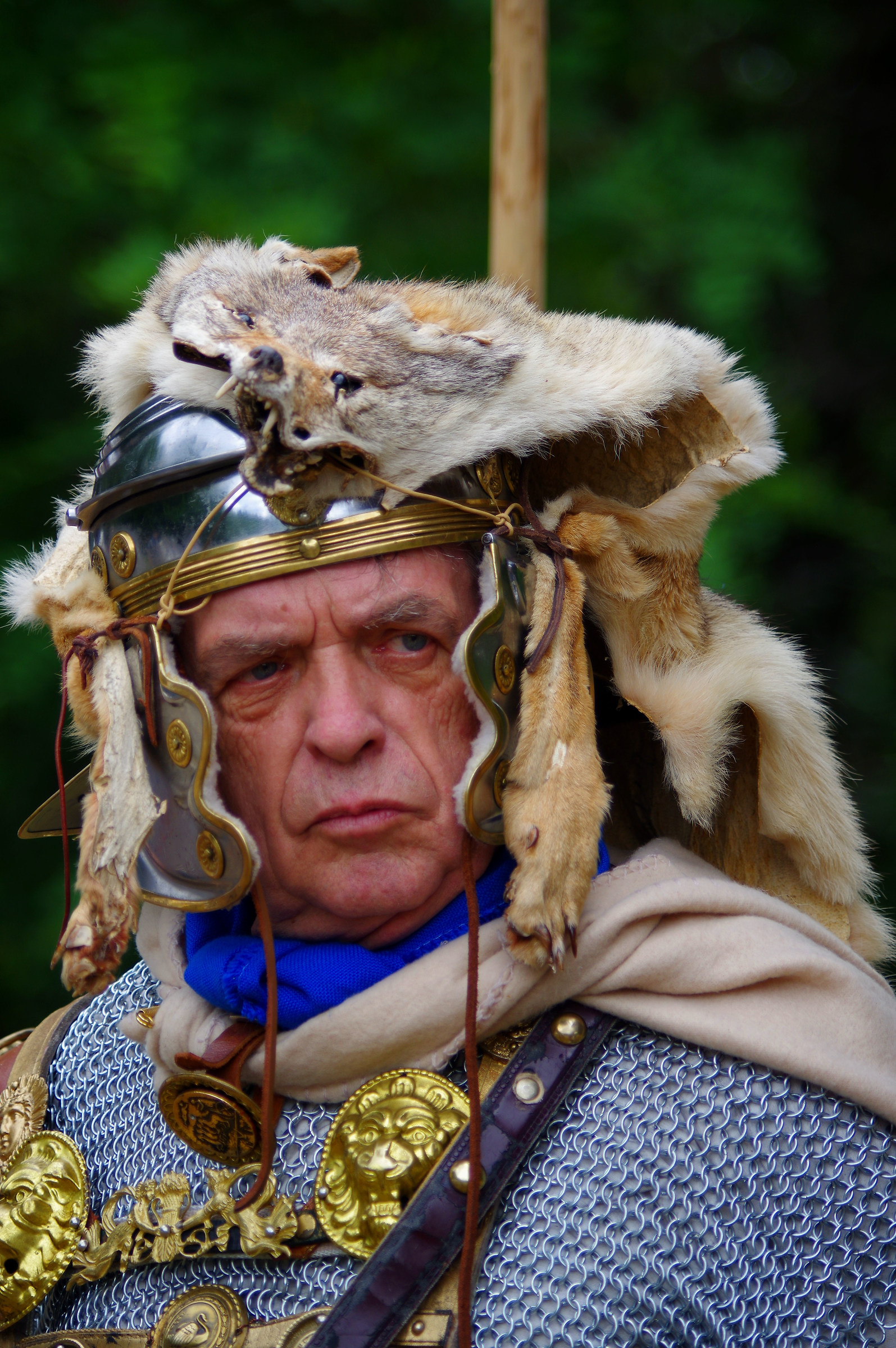 reenactment battle between Romans and Celts