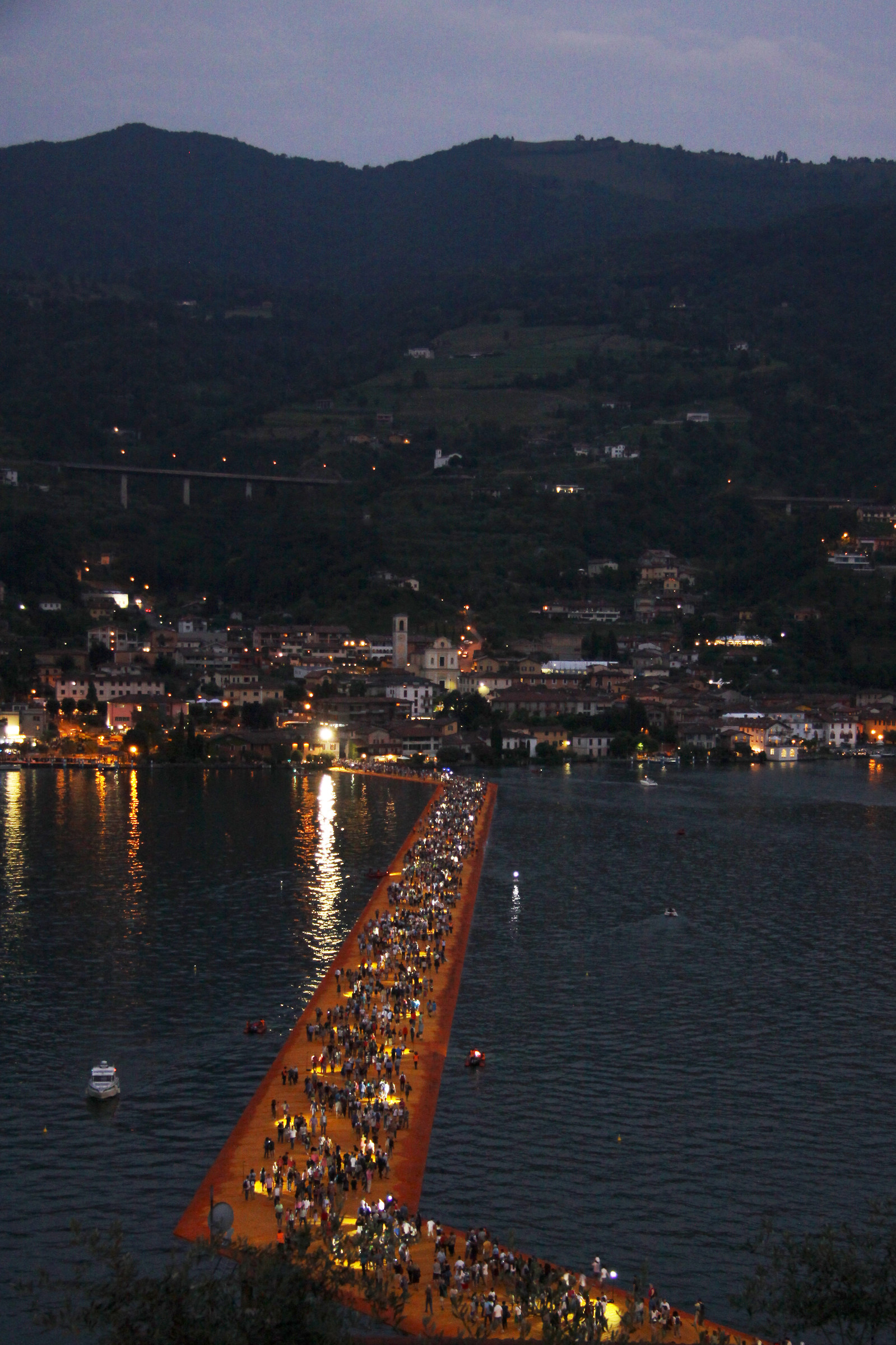 Almost night on the catwalk.