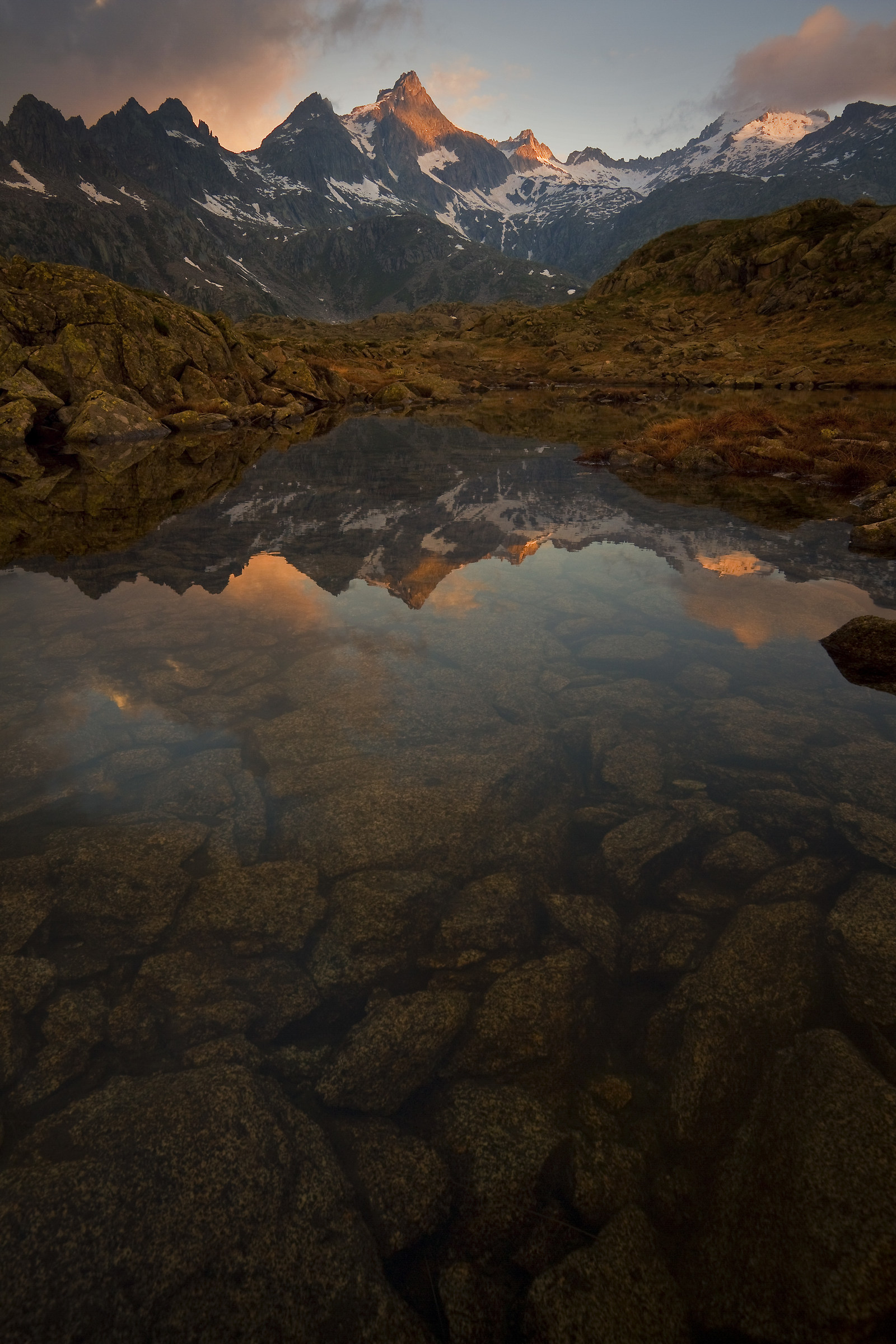 Sunrise over Presanella