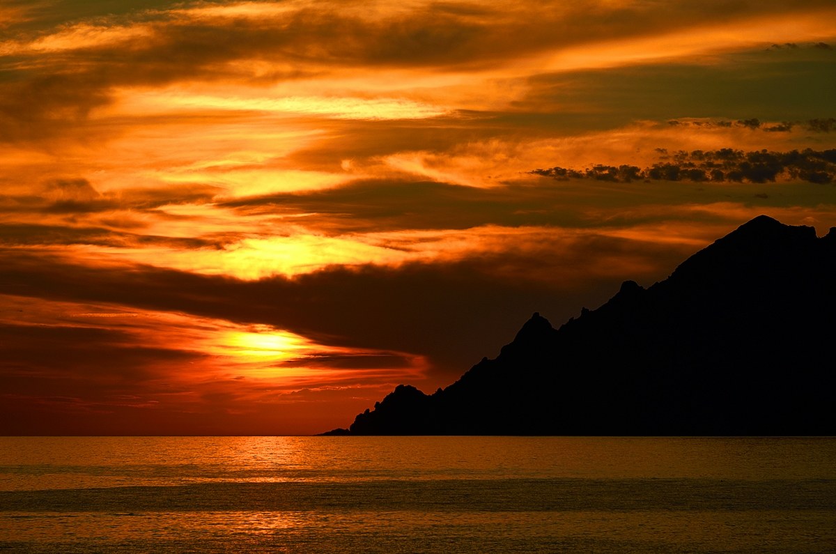 Sunset at Porto Ota Corsica