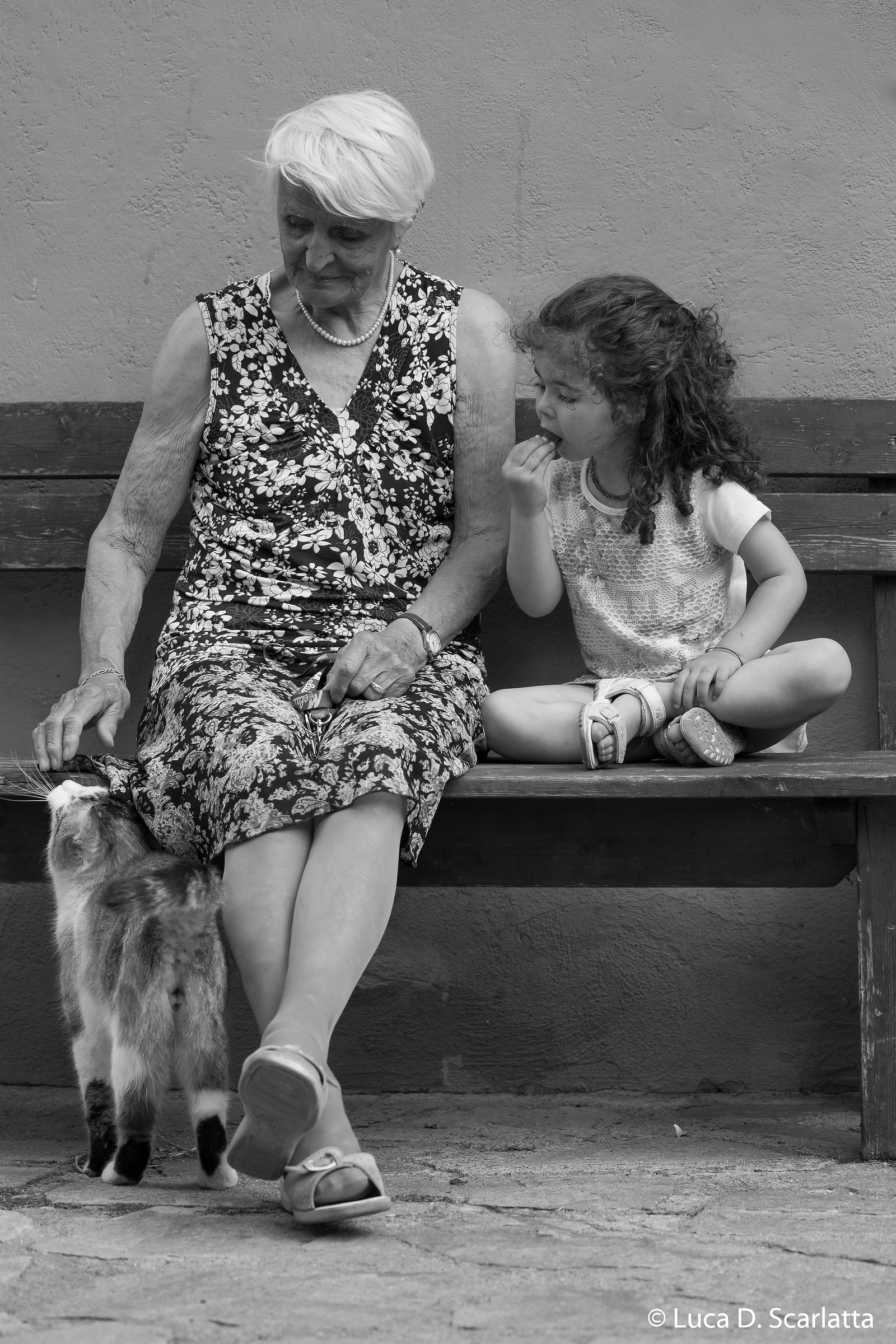 Charléne con Nonna Bis e Bijoux.