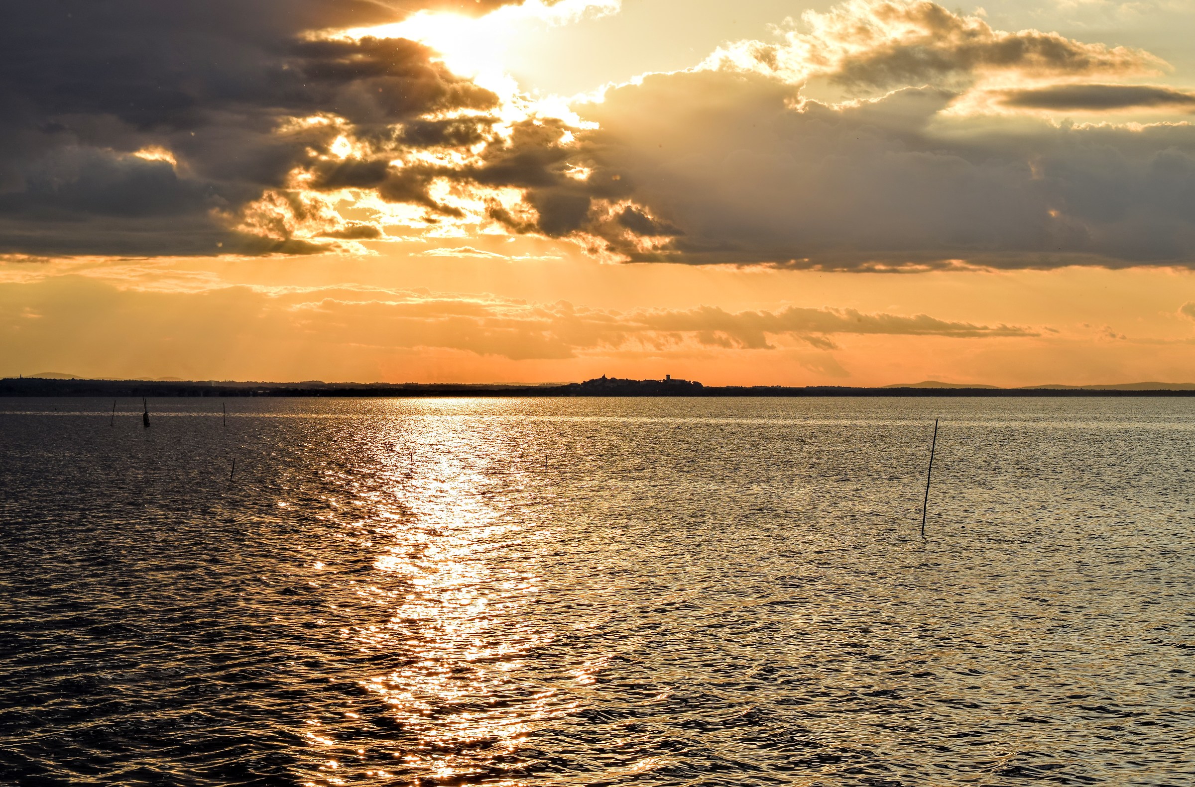 sunset at Trasimeno