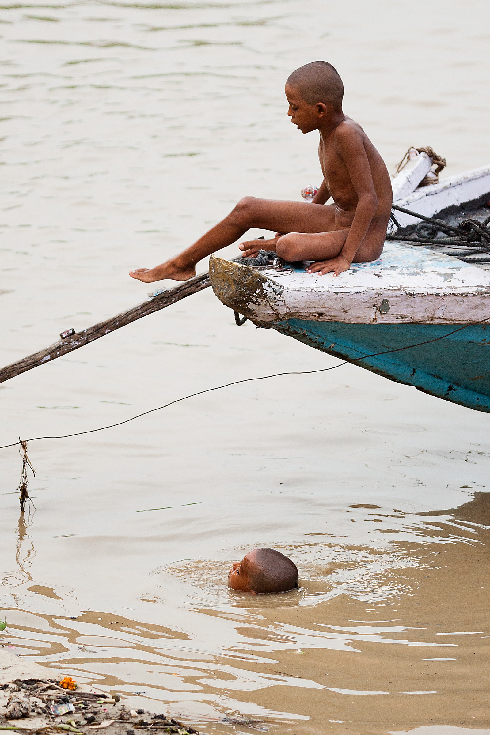 Bathing in the Ganges