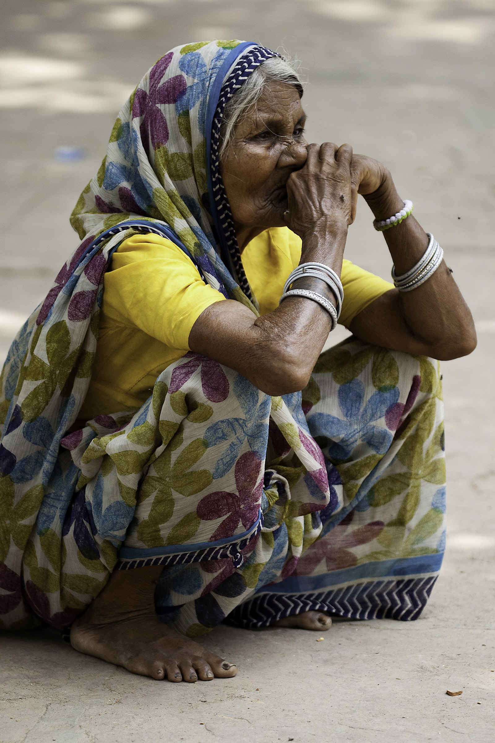 Woman in morning light