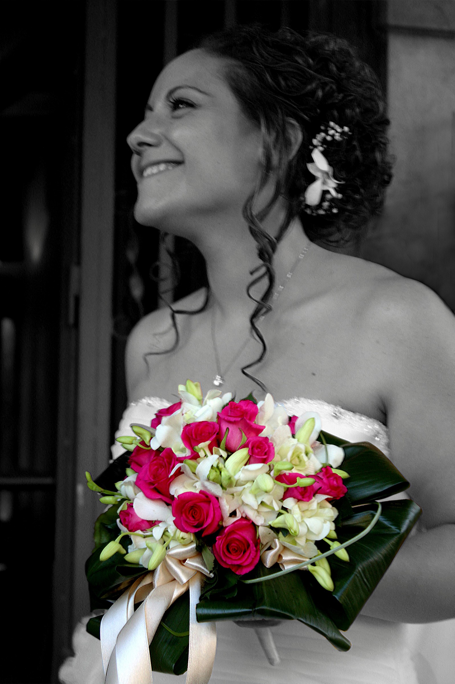 sposa con bouquet