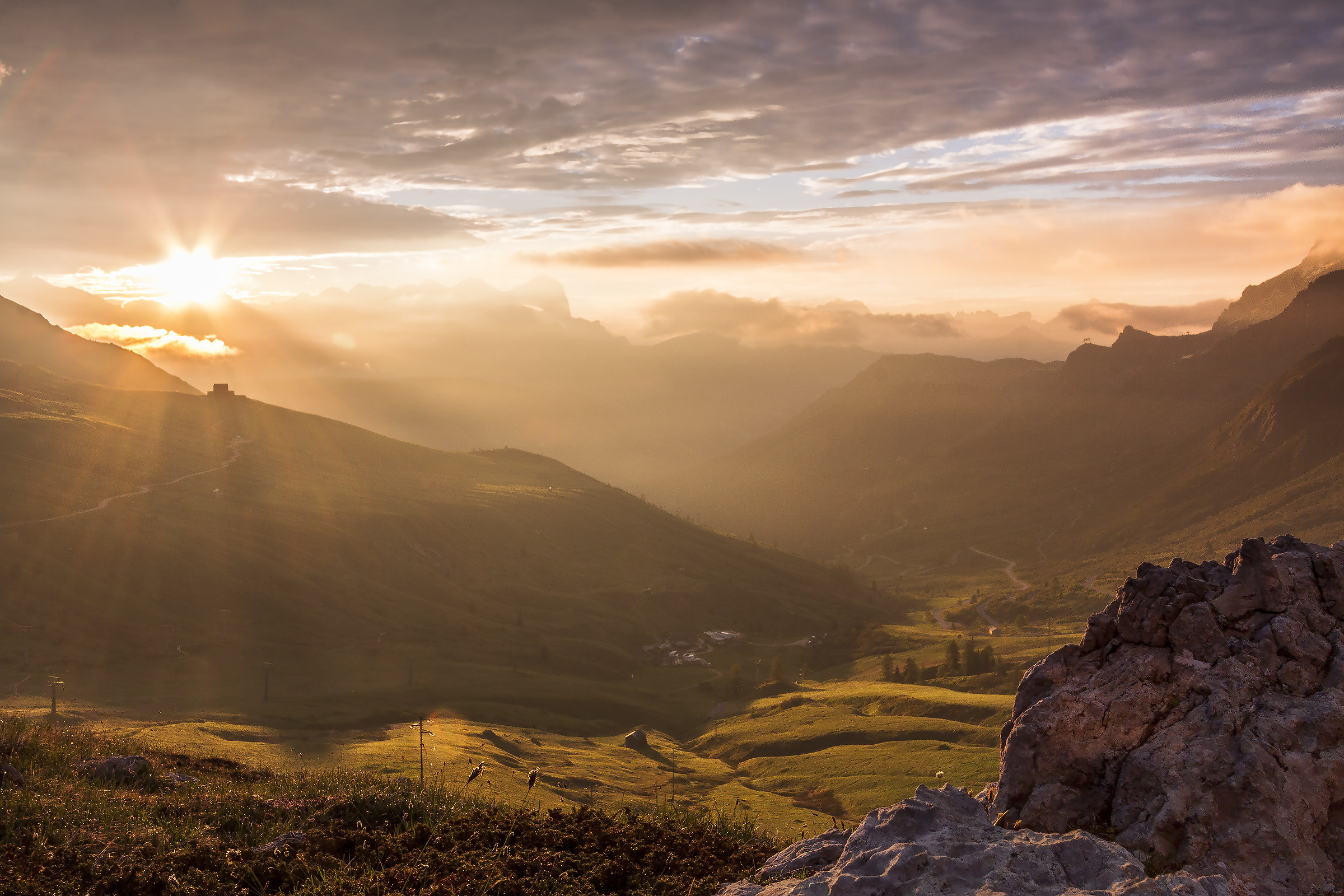 Ossuary of Pordoi dawn