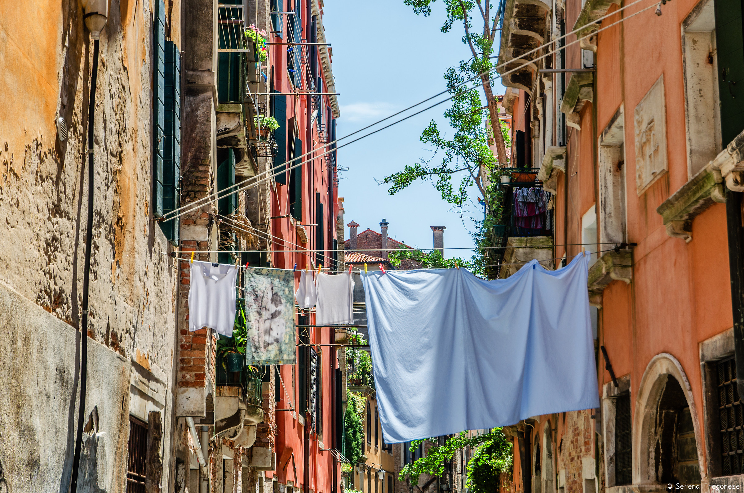Clothes hanging in Venice