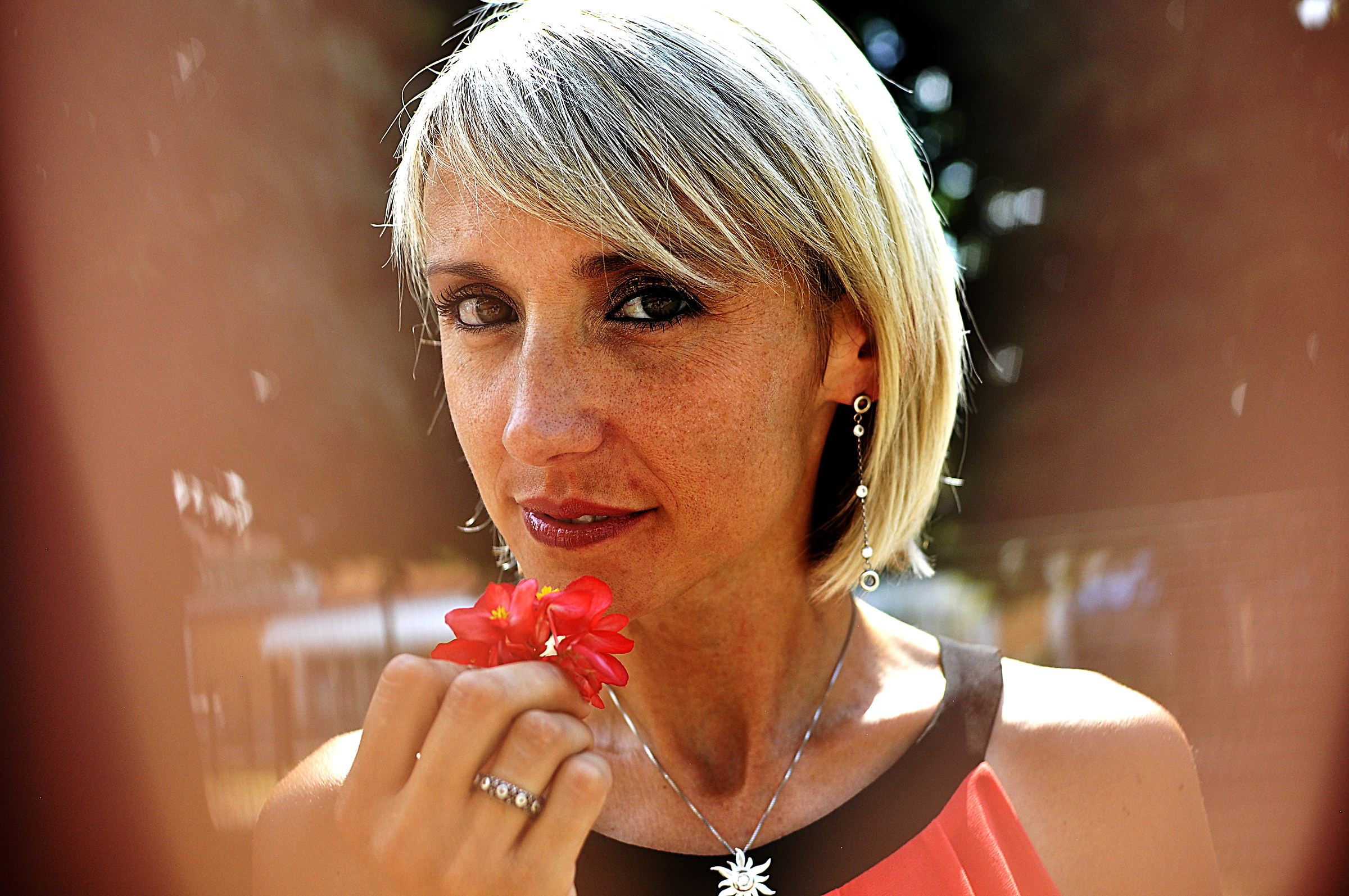 A flower in the mouth