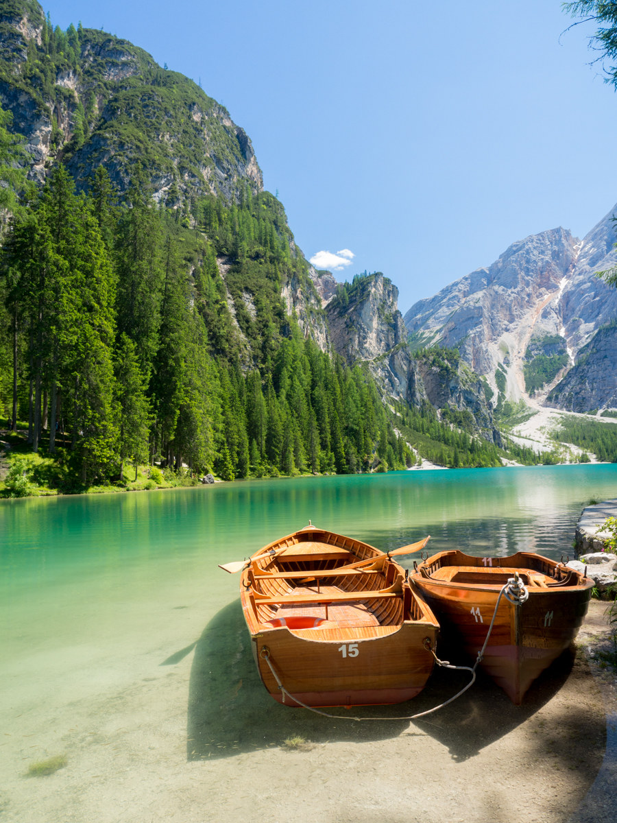 Braies Lake - boats