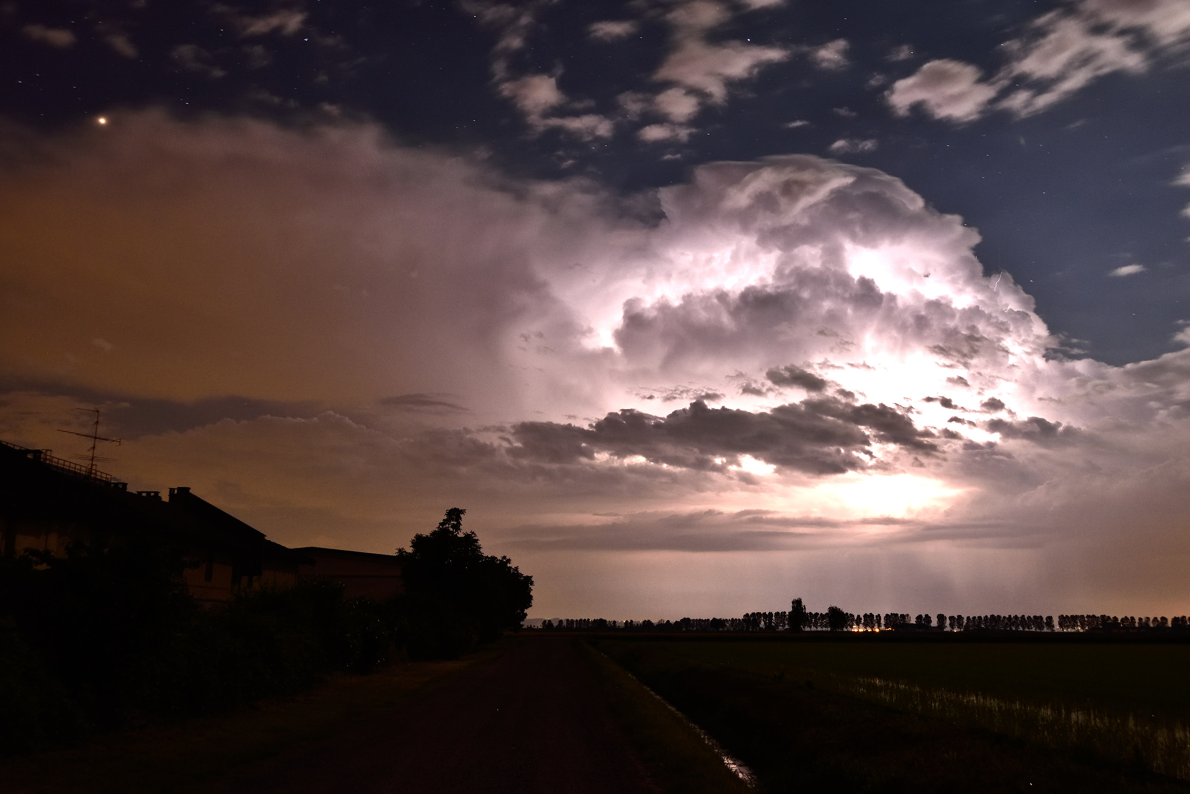 lightning, fireflies and stars