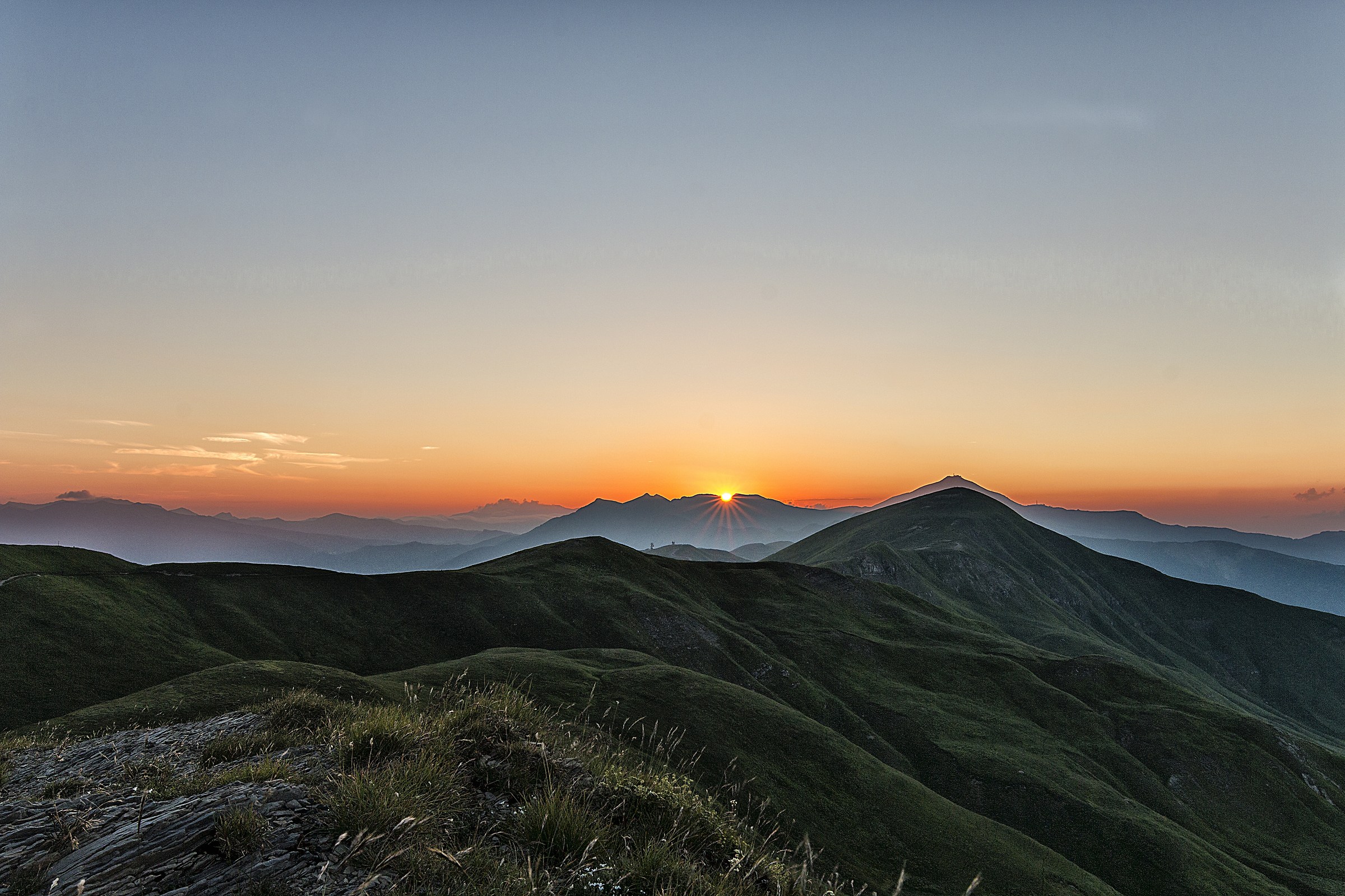 sunset above the clouds