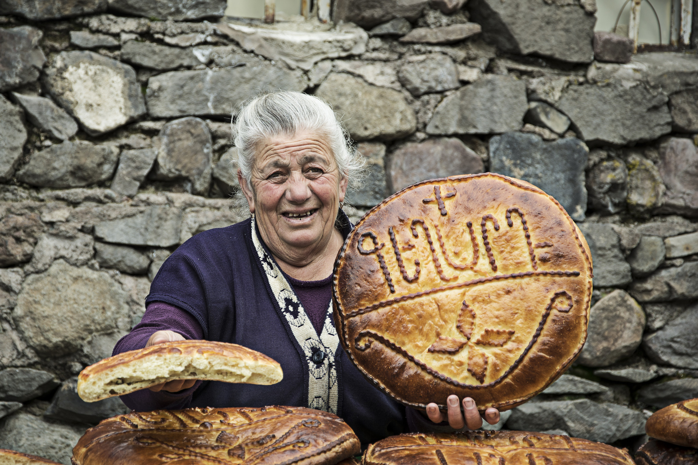 The Gata / Katah is a sweet bread with sugar and nut butters