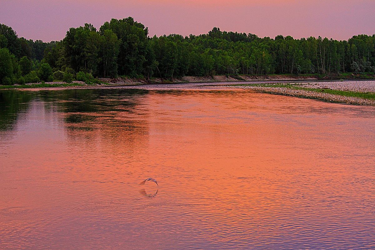 Tramonto sul fiume Ticino