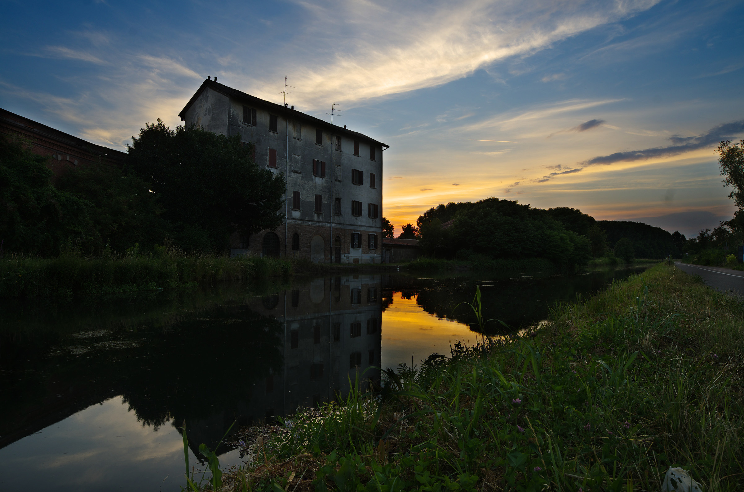 Tramonto a Certosa di Pavia