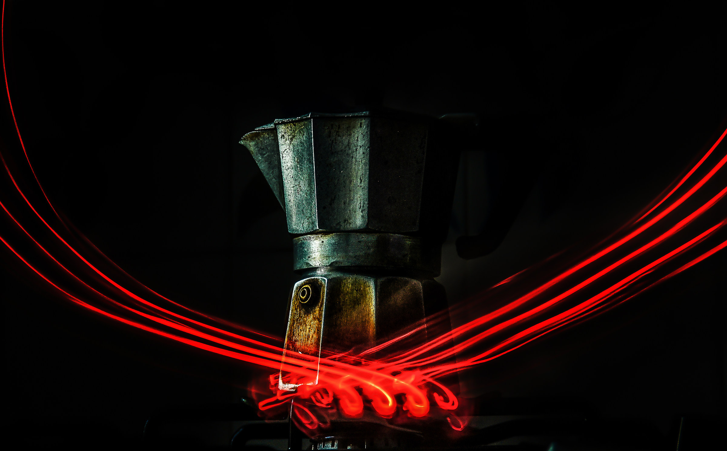 the coffee pot light