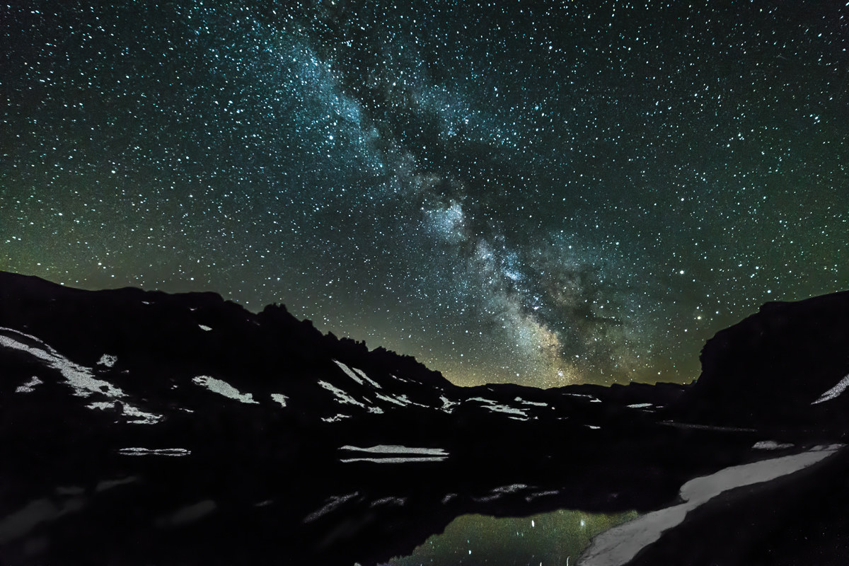 Via lattea sul lago del Nivolet