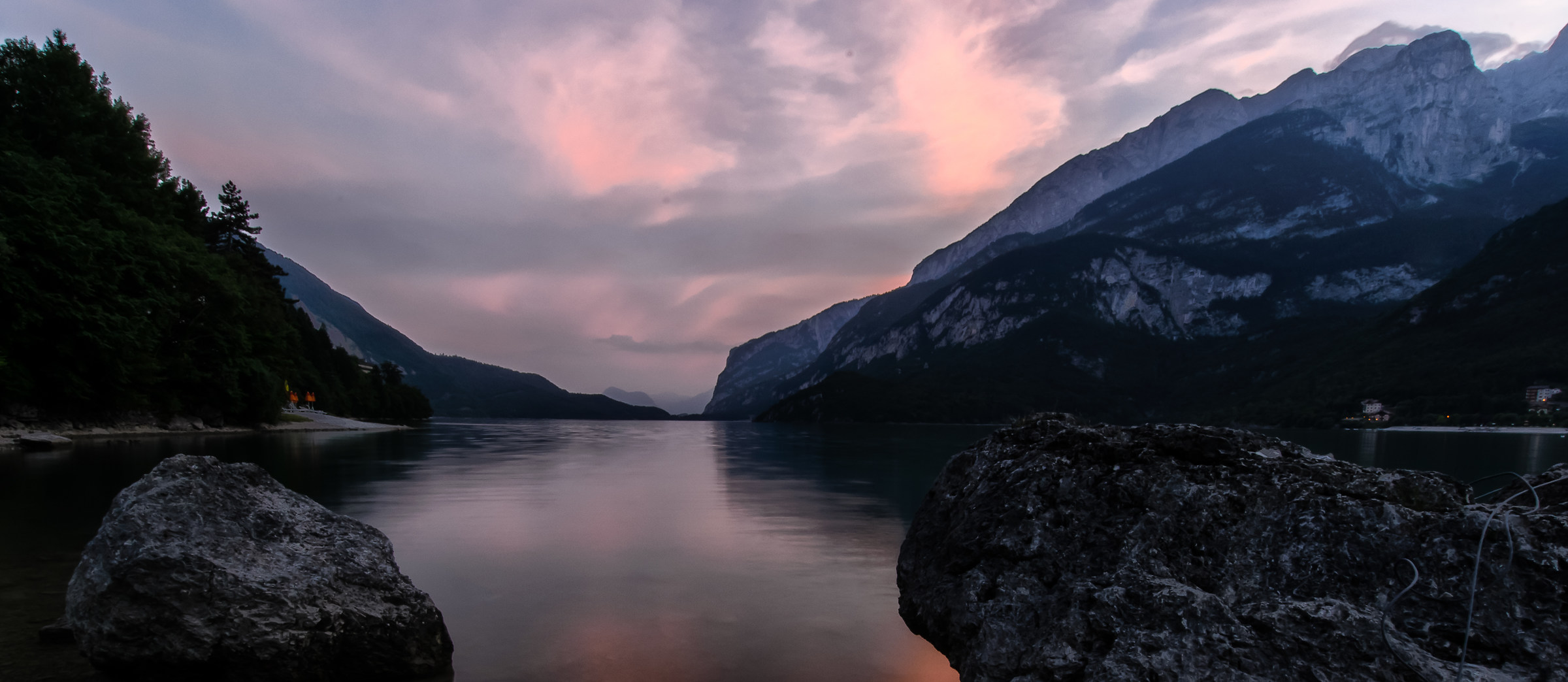 Sunset on Lake Molveno