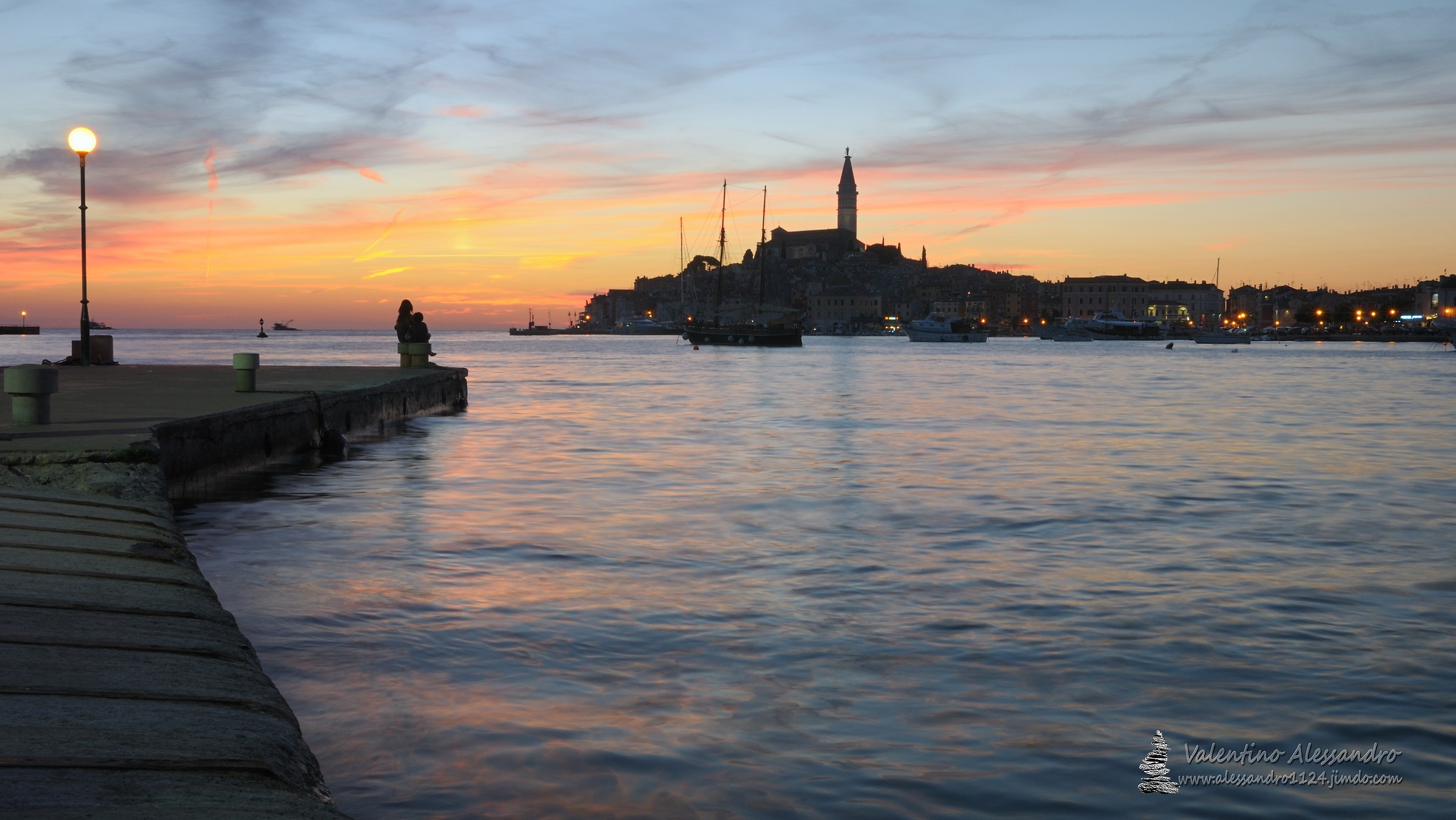 Ammirando il tramonto a Rovigno