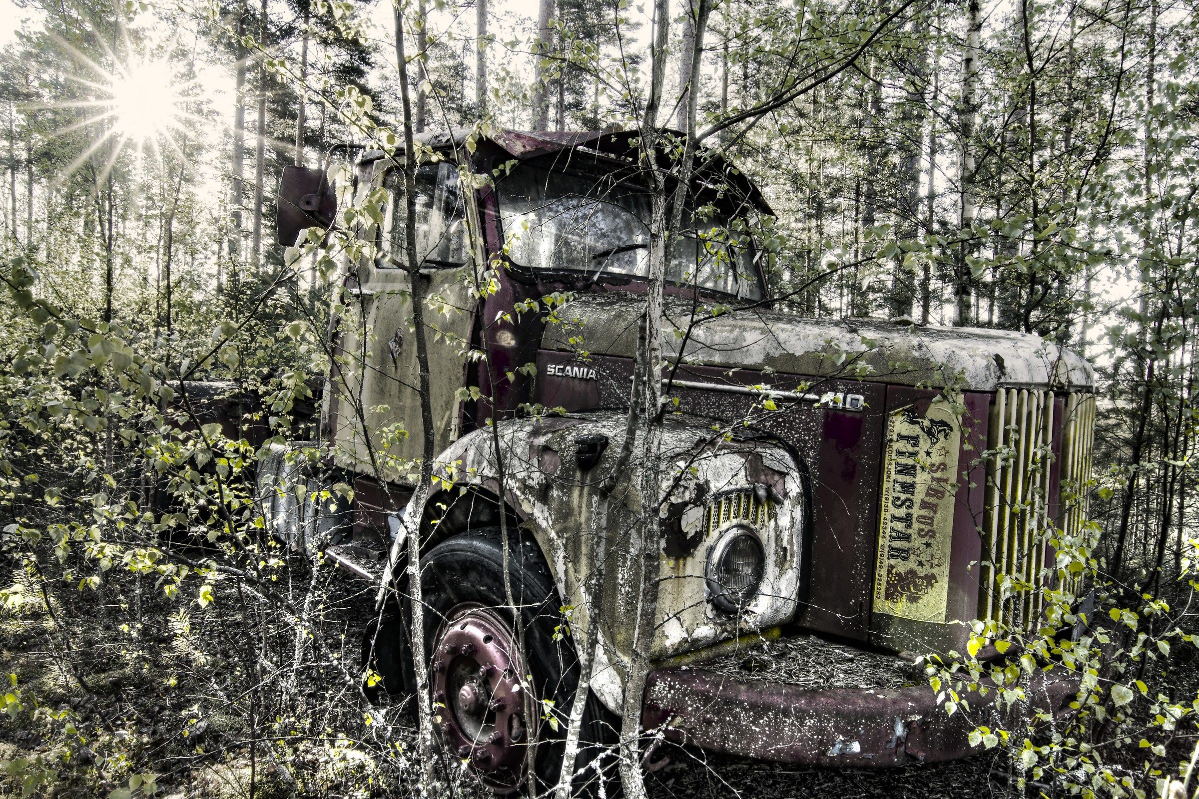 Old circus truck
