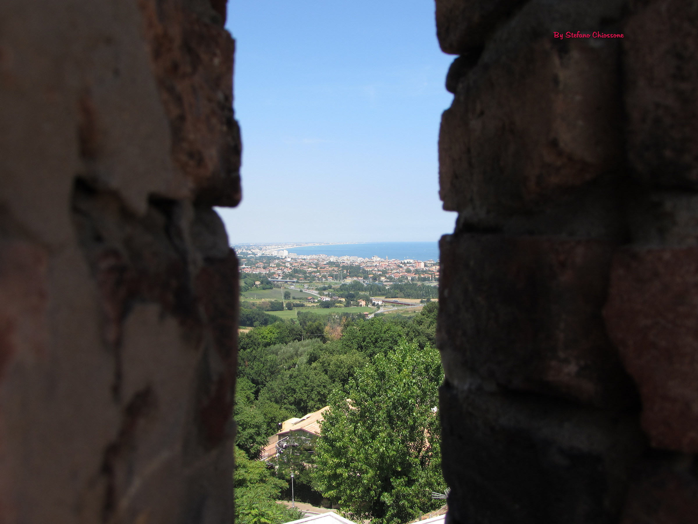 costiera romagnola vista dal castello di Gradara