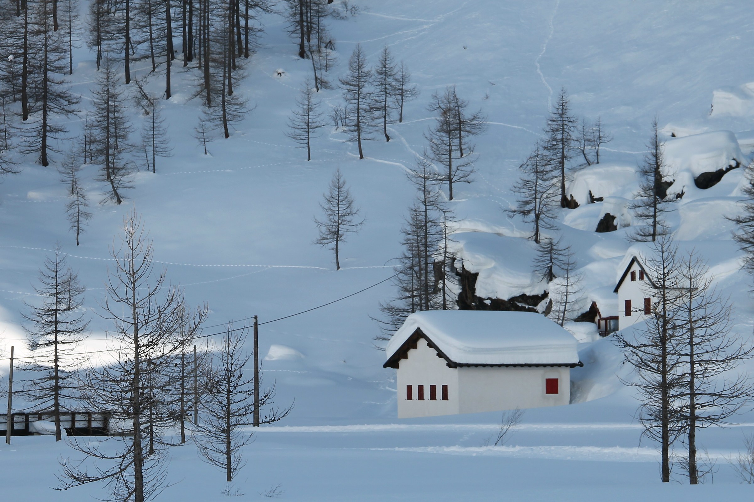 Pian della Mussa in Winter, (to)