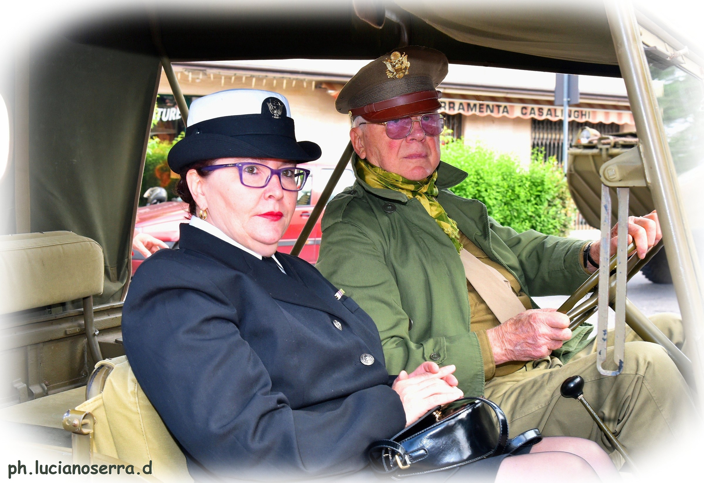 Contained with military uniforms of World War II